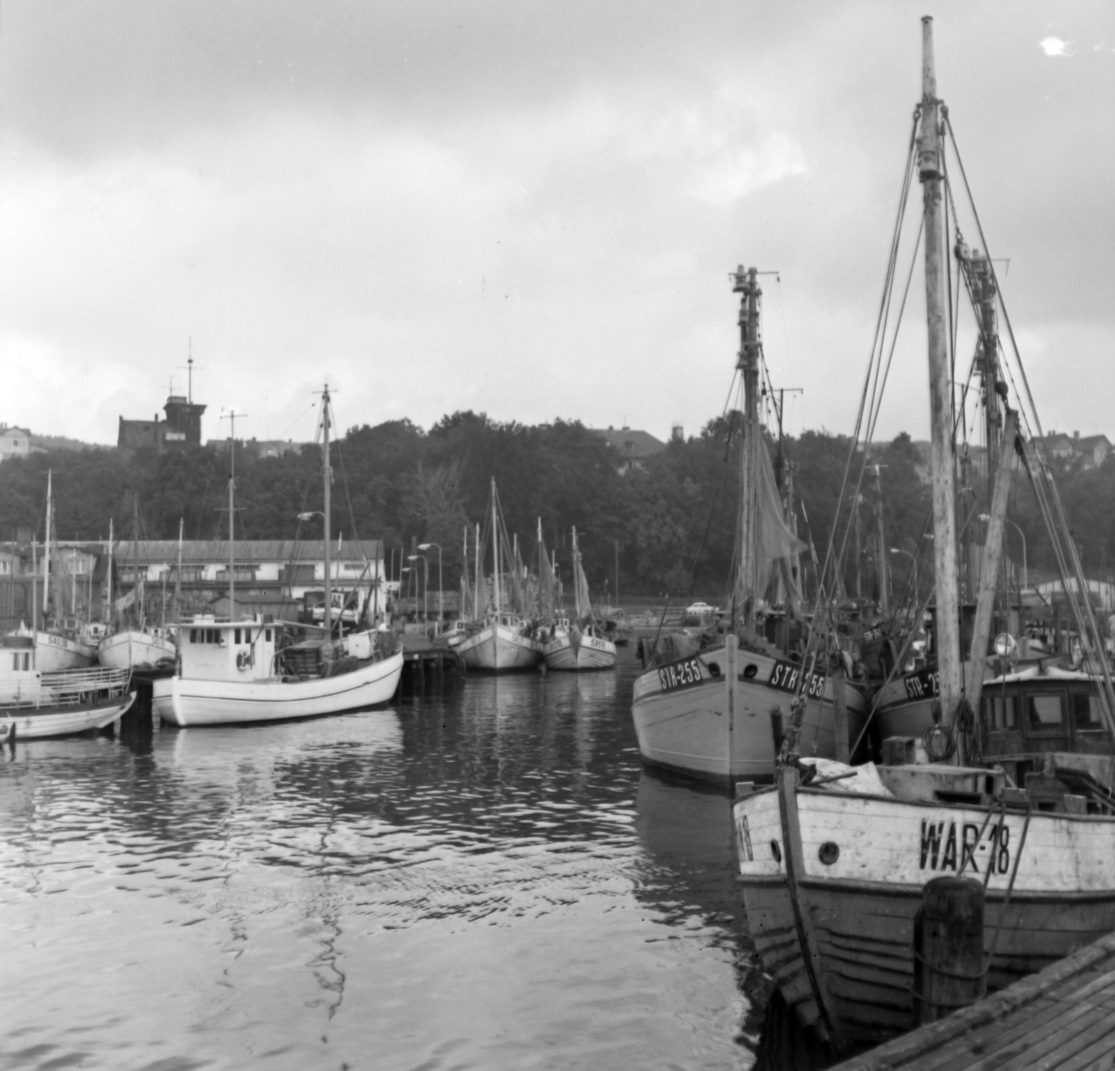 Germany, Sassnitz, kikötő., 1962, Gyöngyi, ship, port, Fortepan #32696
