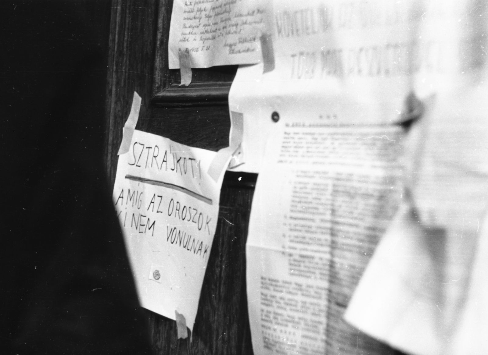 Magyarország, Budapest, 1956, Pesti Srác2, felirat, forradalom, Fortepan #32779