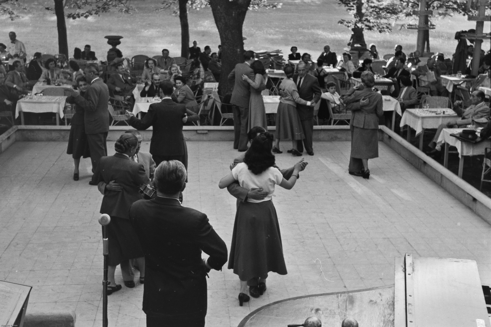 Hungary, Margit Islands, Budapest, Margitszigeti Nagyszálló., 1949, Kovács Márton Ernő, dance, violin, Fortepan #33019