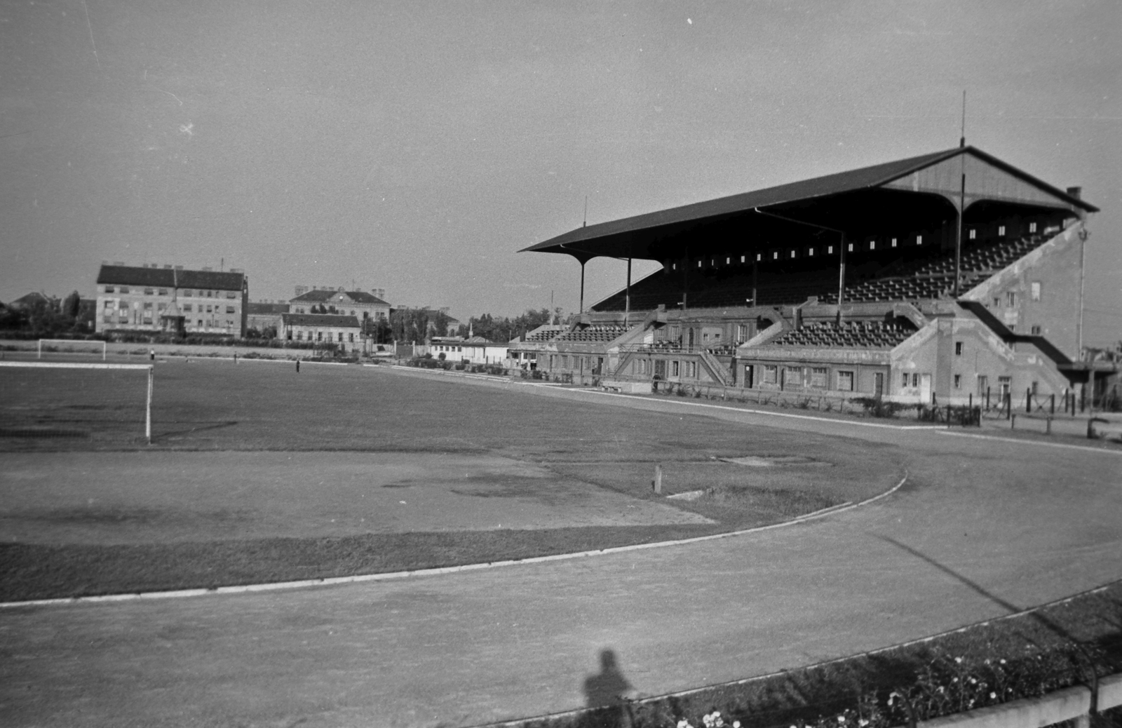 Hungary, Budapest VIII., Sport utca, Előre sporttelep., 1949, Kovács Márton Ernő, Budapest, picture, soccer field, Fortepan #33194