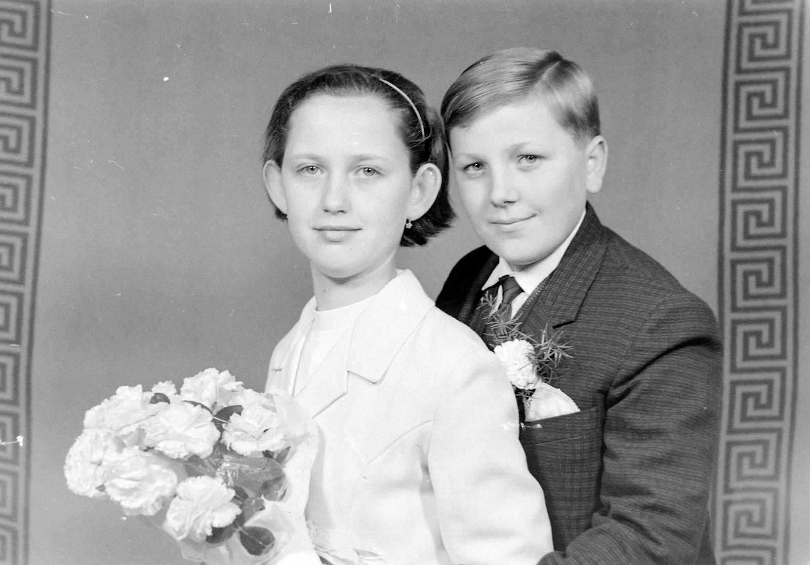 1972, Fortepan, flower, man, woman, double portrait, Fortepan #3339