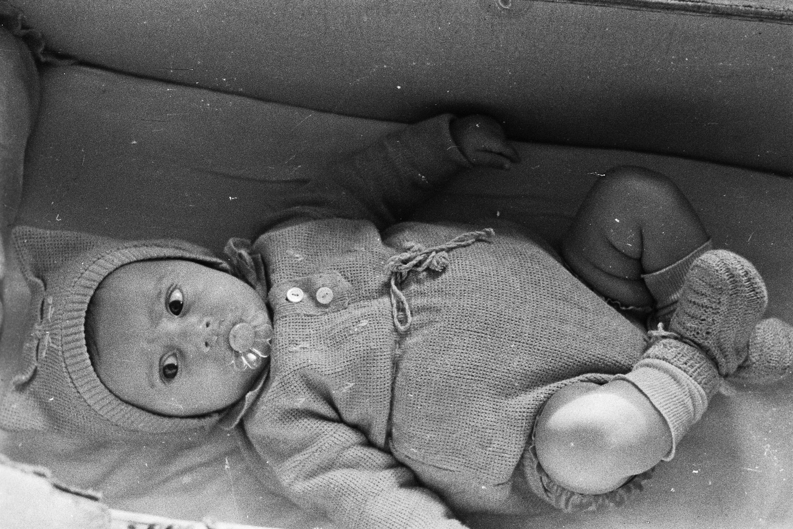 1947, Kovács Márton Ernő, csecsemő, gyerekbútor, Fortepan #33648