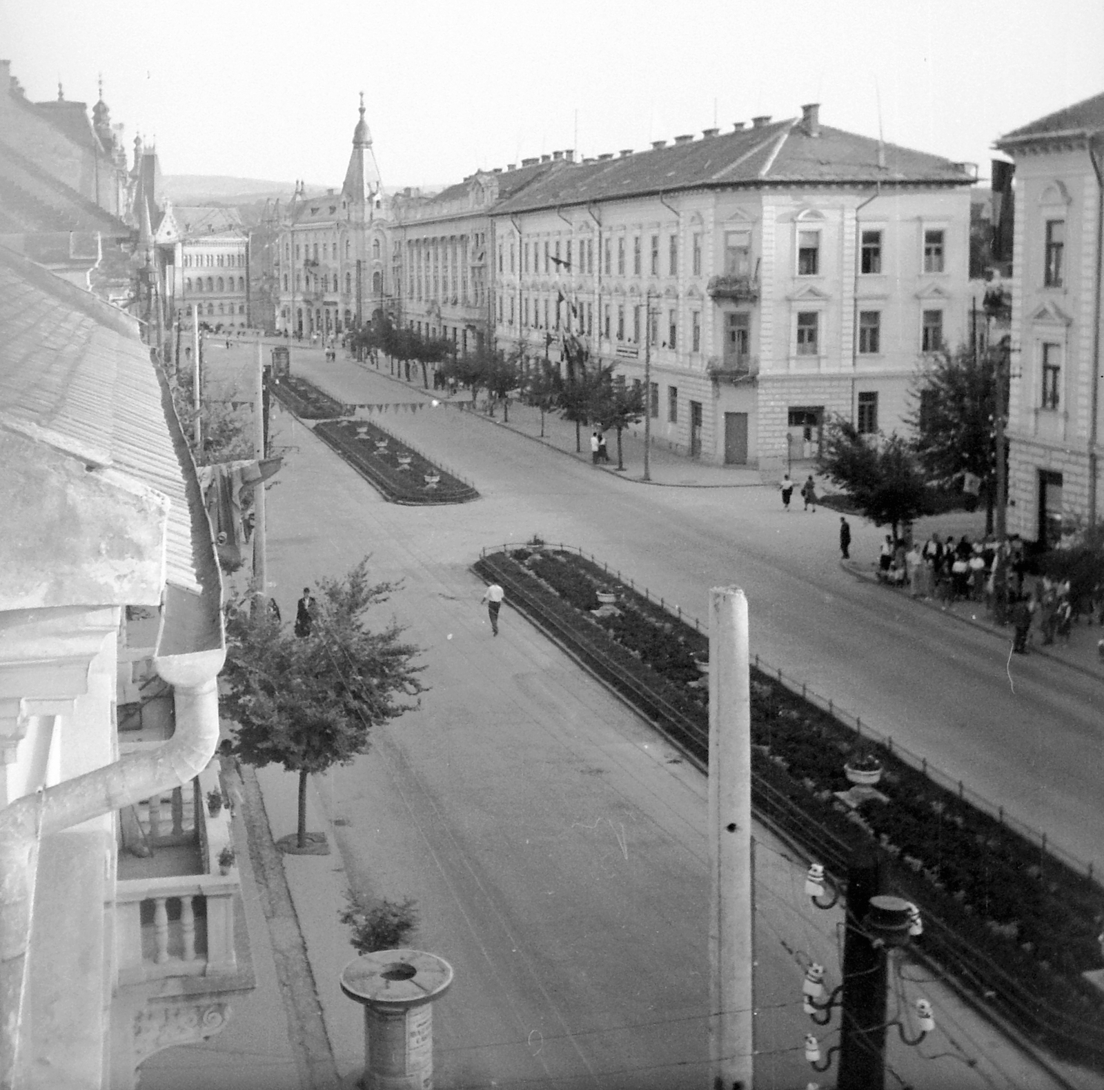 Romania,Transylvania, Cluj-Napoca, Ferenc József út (Strada Horea) a Szamos híd felé nézve., 1958, Fortepan, street view, Fortepan #3845