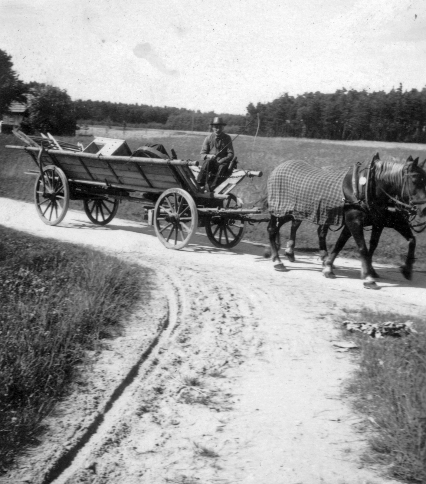 1951, Fortepan, vehicle, horse, chariot, coach, teamster, Fortepan #38912