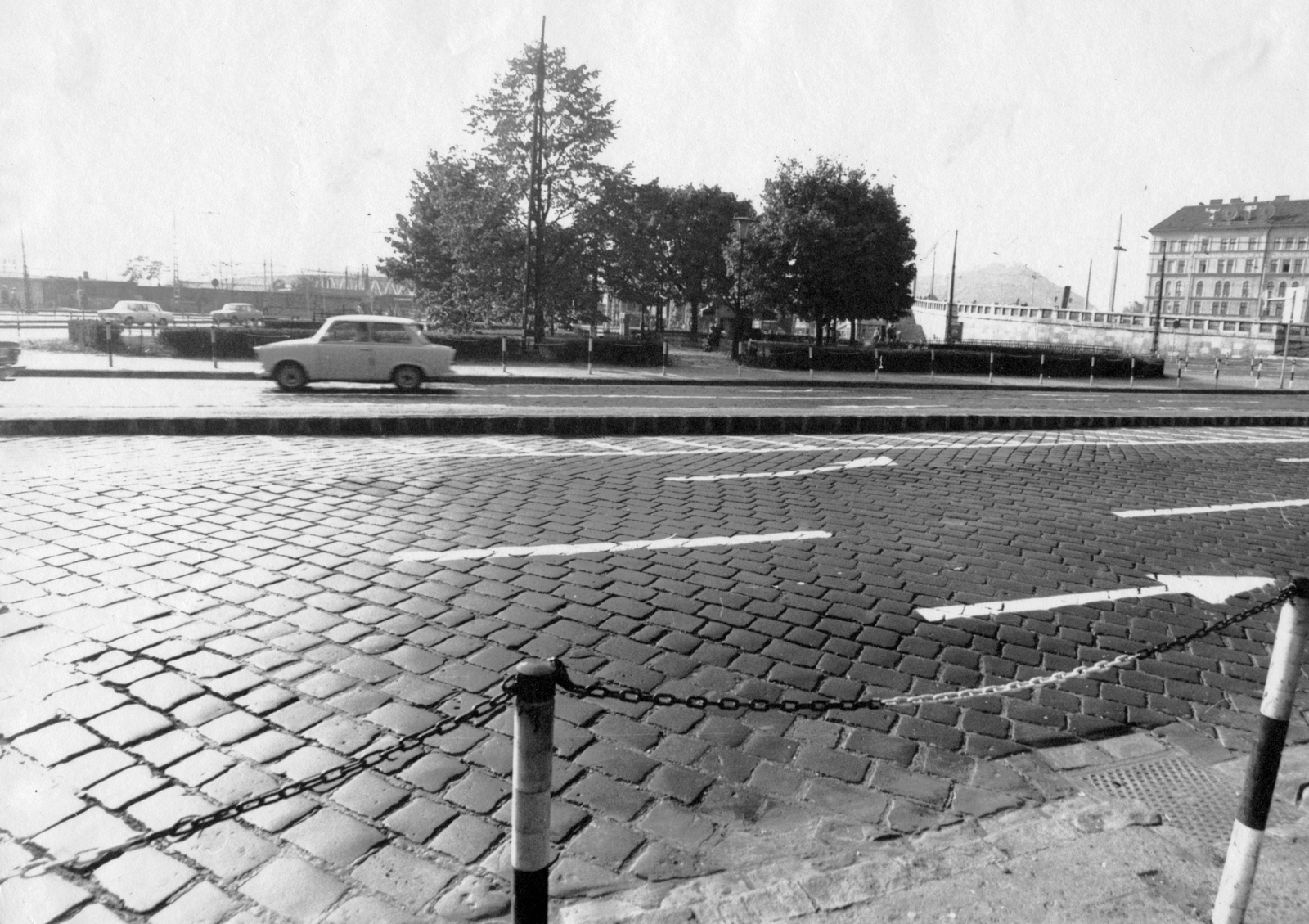 Hungary, Budapest IX., Boráros tér és a Petőfi híd pesti hídfője a Soroksári út felől., 1978, Fortepan, cobblestones, Budapest, Fortepan #38921