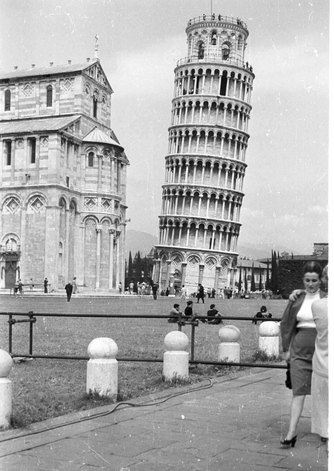 Olaszország, Pisa, Dóm tér a Dómmal és a ferde toronnyal., 1965, Fortepan, ferde, Fortepan #39127