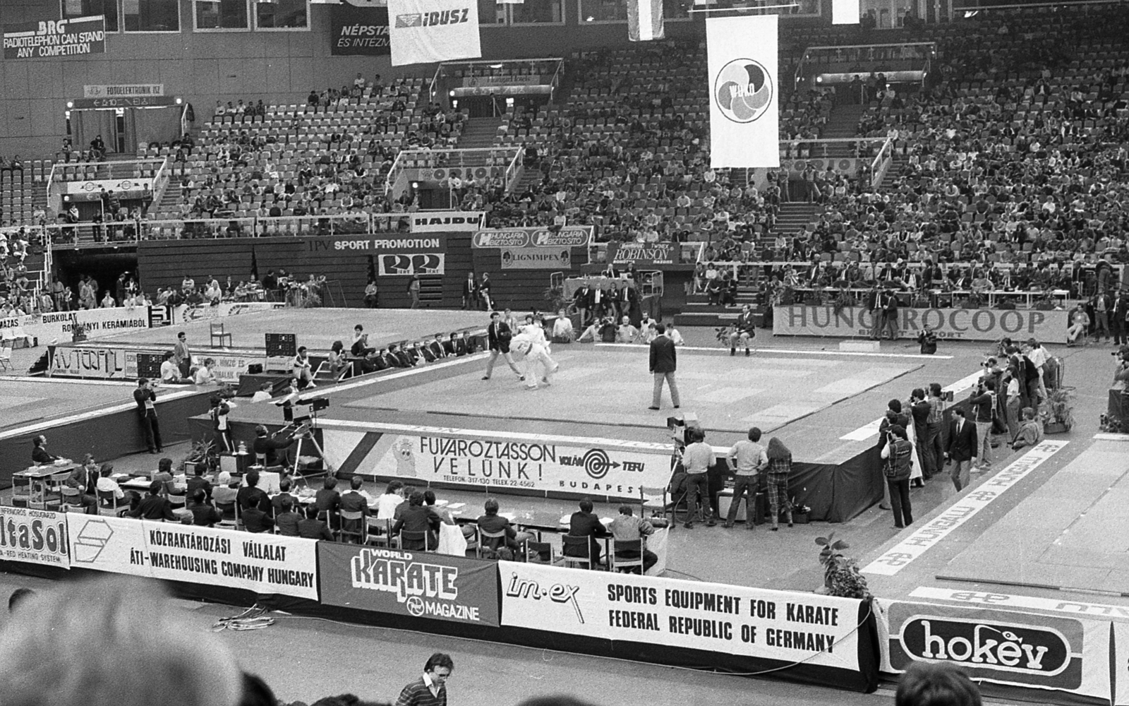 Hungary, Budapest XIV., Budapest Sportcsarnok, IV. Ibusz-Oyama karate Kupa., 1988, Varga János, Budapest, Fortepan #40347