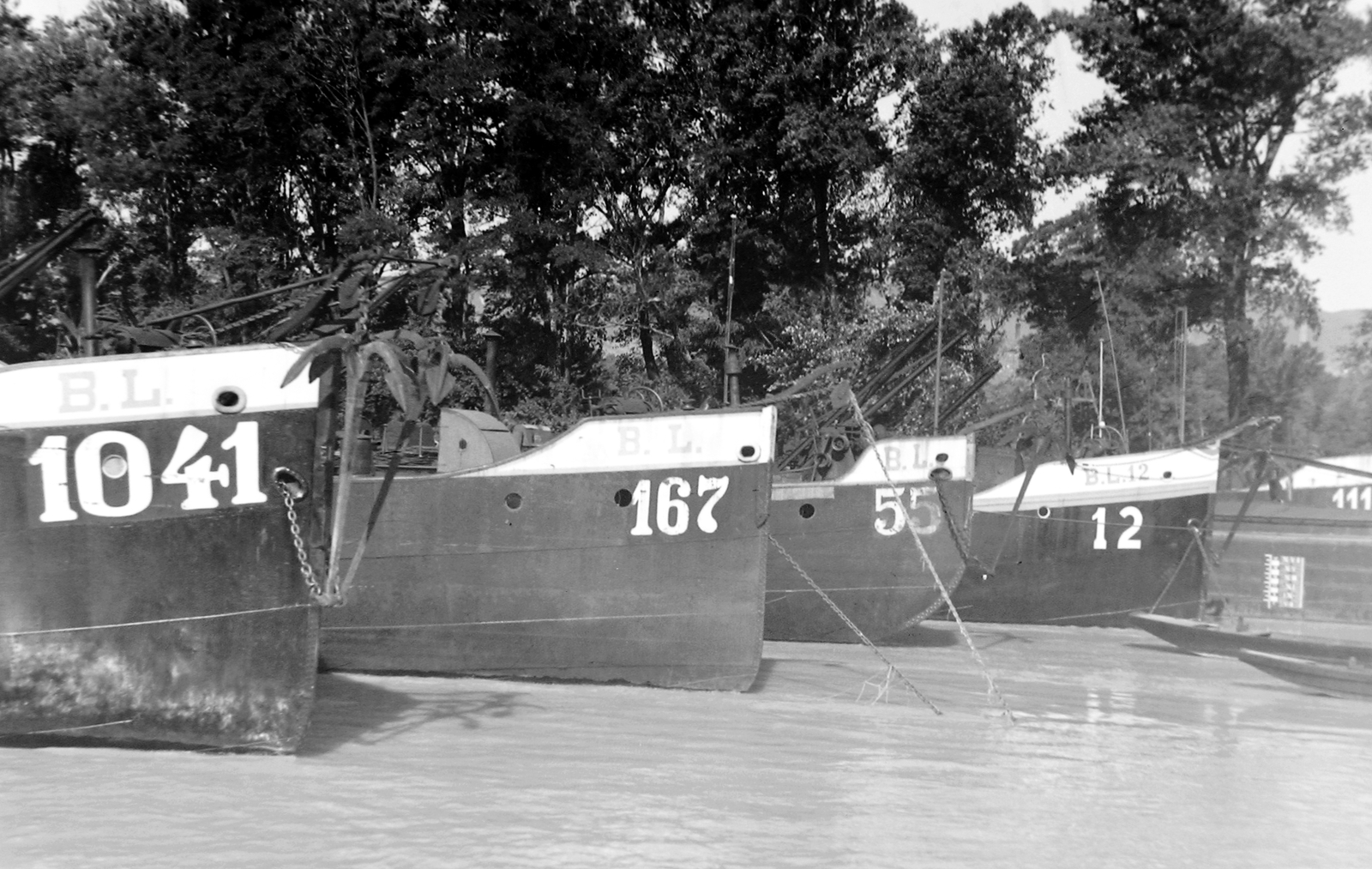 1927, Fortepan, ship, river, water surface, boat, shore, anchor, Fortepan #4038