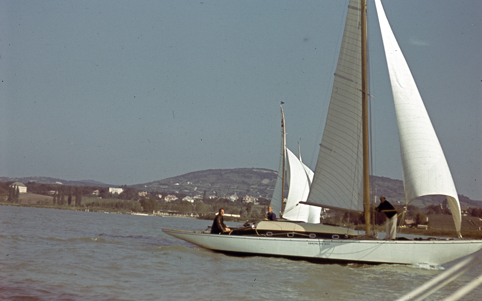 Magyarország,Balaton, 1942, Ember Károly dr., színes, Cirkáló, Fortepan #40790