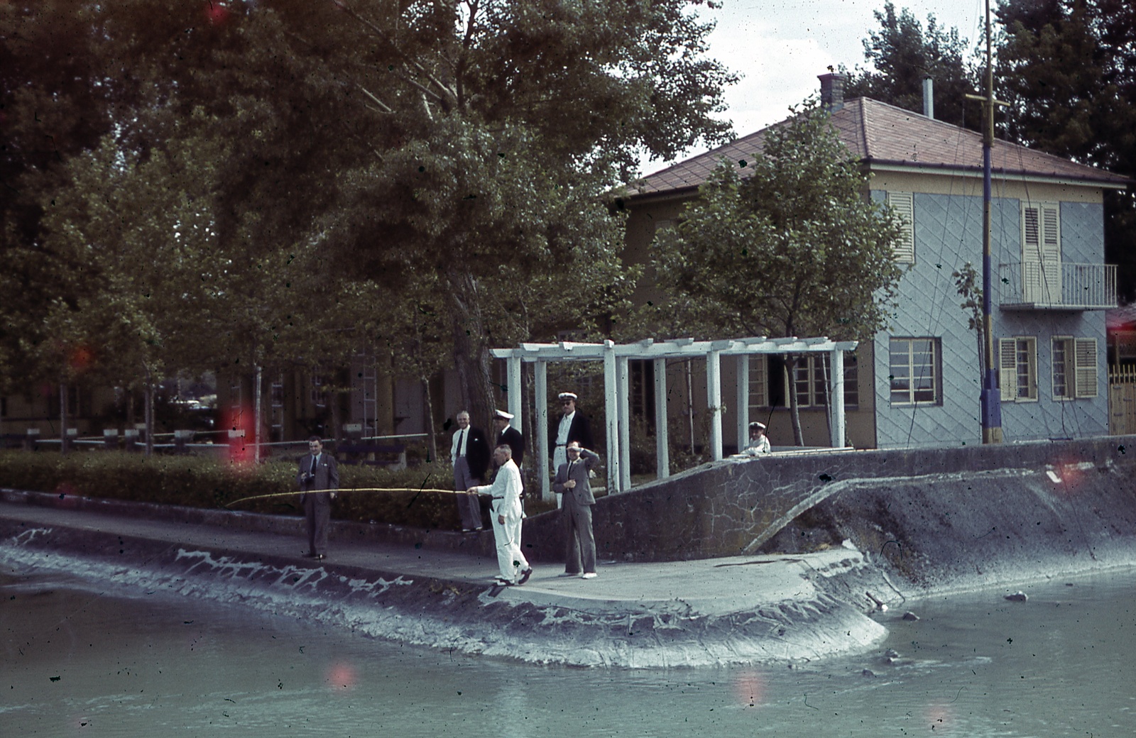 Magyarország,Balaton, Siófok, MAC klub keleti épülete., 1943, Ember Károly dr., színes, Fortepan #40848