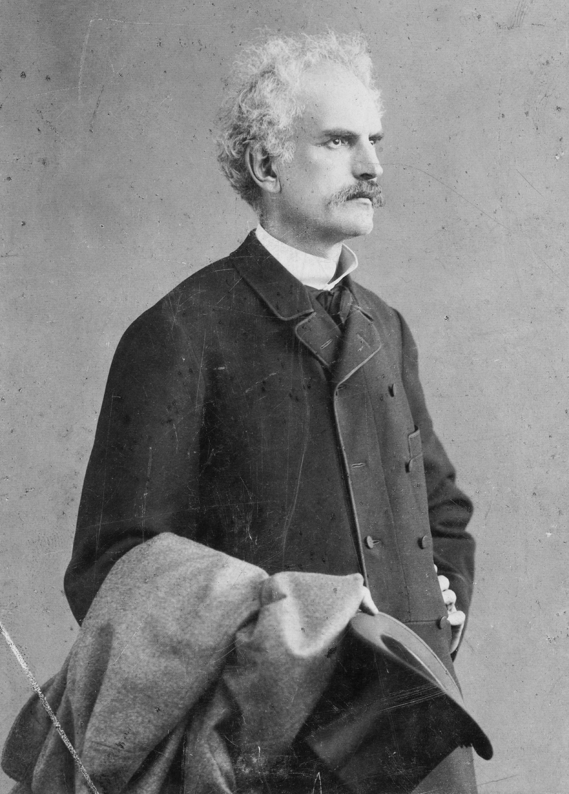 Hungary, Kisfaludi és Lubellei báró Lipthay Béla (1827-1899, politikus, jogász, 1848-as honvéd százados, Baranya és Pest-Pilis-Solt-Kiskun vármegye főispánja)., 1900, SK, portrait, celebrity, hat in hand, Fortepan #40926