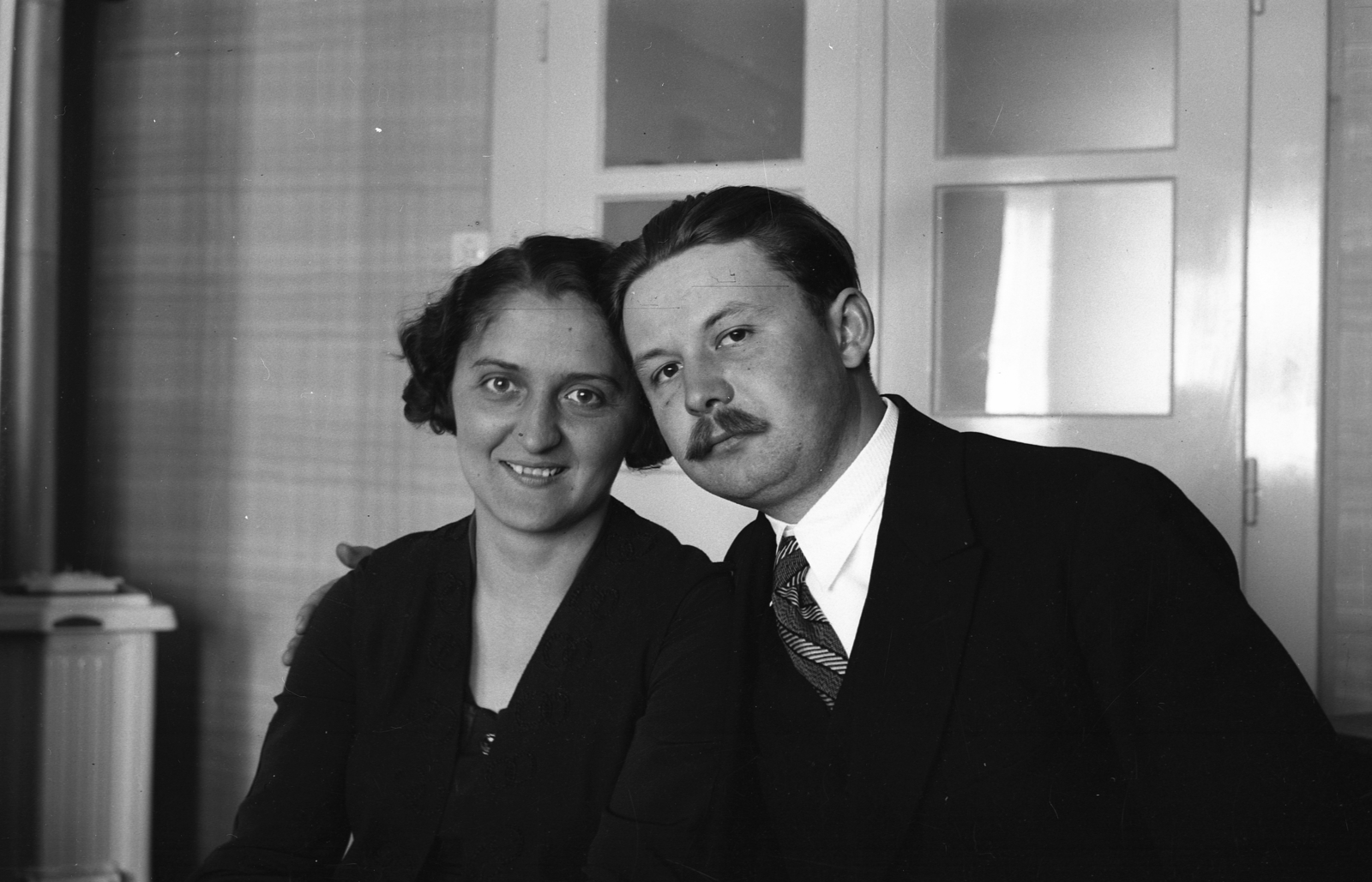1943, Rados Tamás OSB, portré, kettős portré, Fortepan #40960