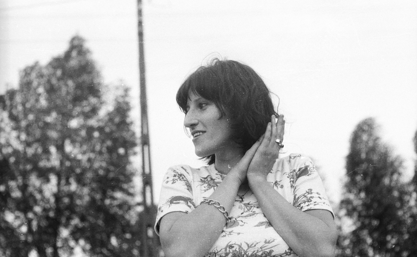 1978, Fortepan, portrait, lady, bracelet, t-shirt, Fortepan #41021
