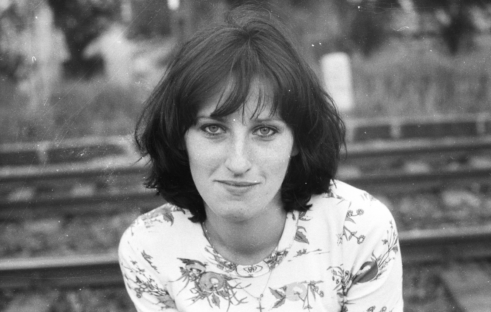 1978, Fortepan, portrait, railway, lady, t-shirt, Fortepan #41022