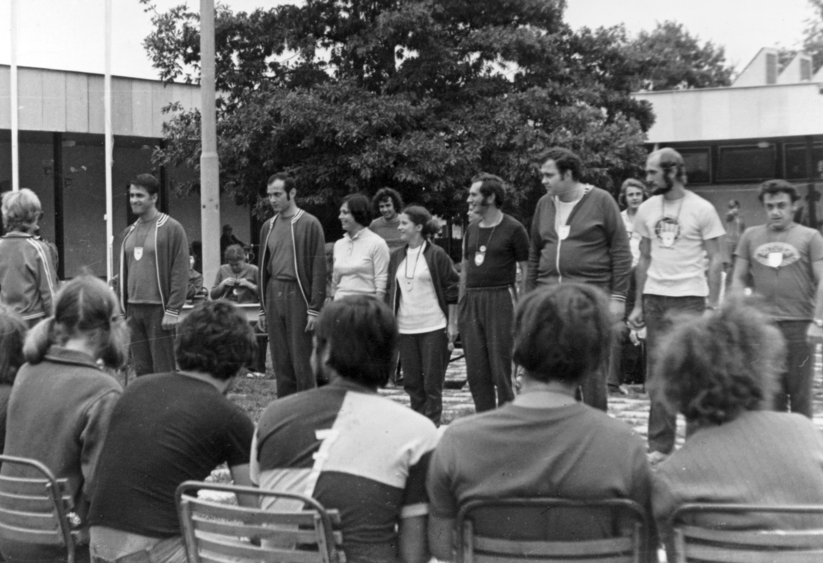 Hungary, Tata, Fáklya utca 4., Mező Imre Vezetőképző KISZ-iskola (KISZ-tábor)., 1974, Angyalföldi Helytörténeti Gyűjtemény, camp, Fortepan #41282