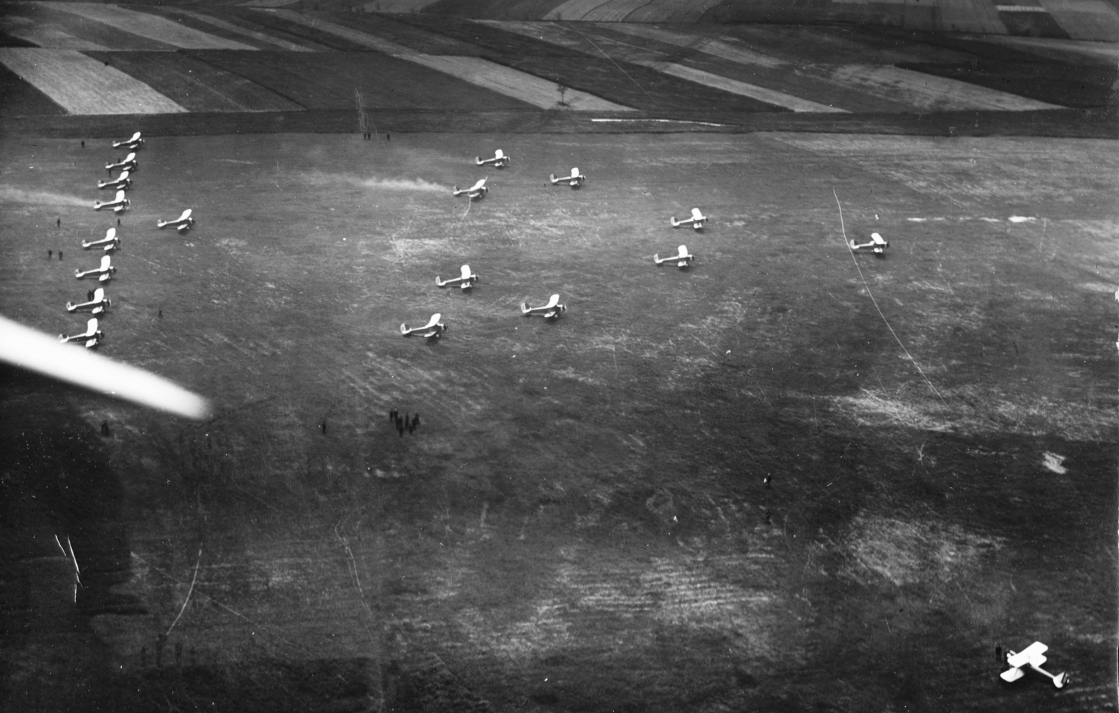1933, Szent-Istvány Dezső, aerial photo, airplane, airport, bird's eye view, Fortepan #41570