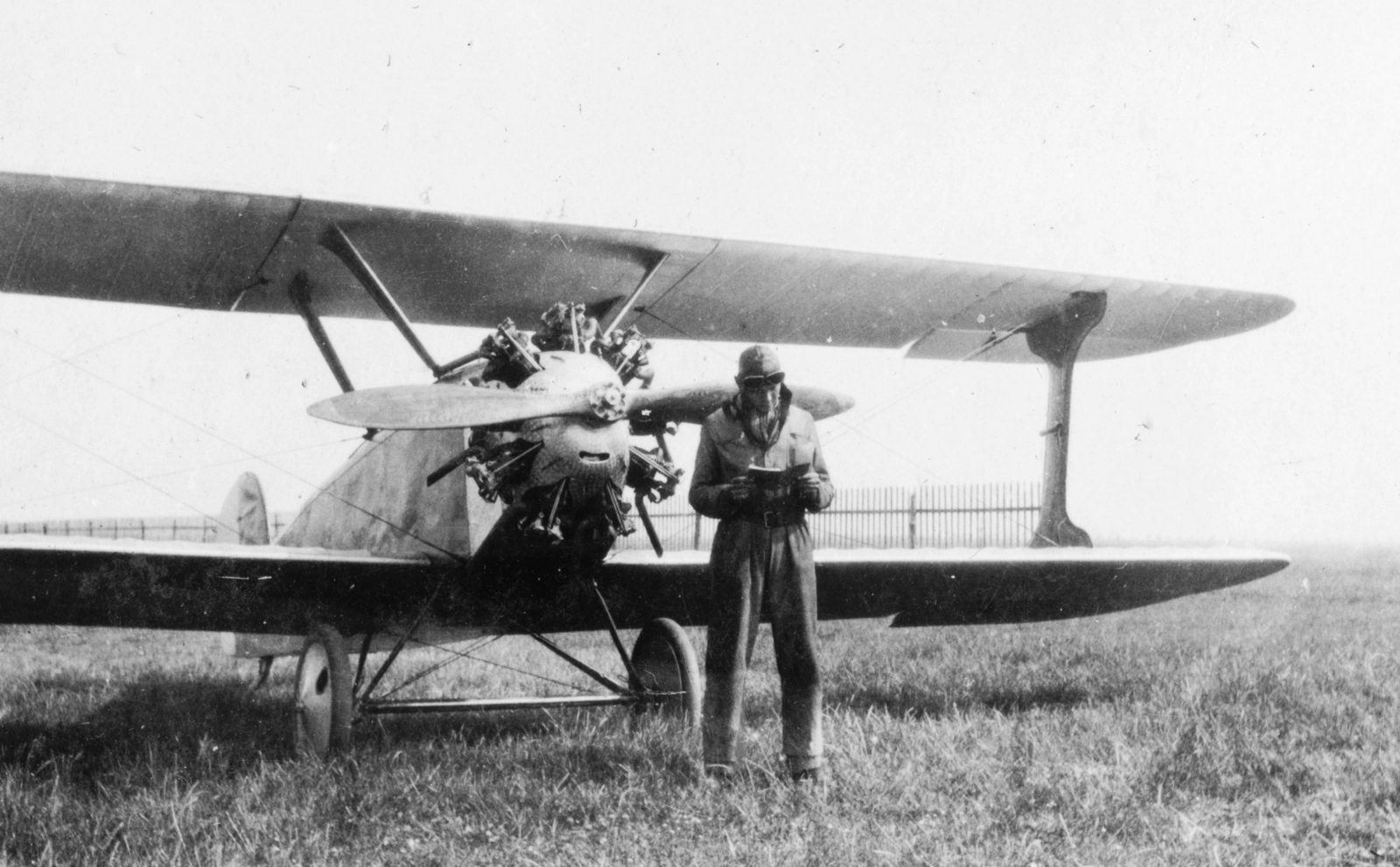 Udet U 12 Flamingo típusú iskola-repülőgép., 1929, Szent-Istvány Dezső, transport, Hungarian brand, pilot, airplane, airport, Weiss Manfréd-brand, biplane, Fortepan #41572