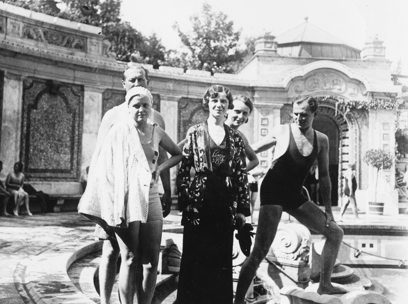 Magyarország, Budapest XI., Gellért Gyógyfürdő., 1930, Szent-Istvány Dezső, divat, fürdőruha, szecesszió, Budapest, fürdő-ház, Art Nouveau, Hegedűs Ármin-terv, Sebestyén Artúr-terv, Sterk Izidor-terv, Fortepan #41587