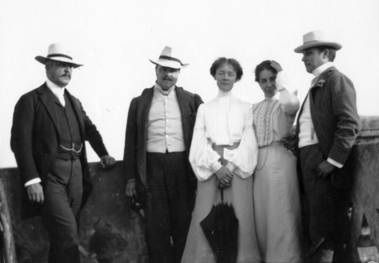 1907, Zichy, kalap, napernyő, csoportkép, Fortepan #41733