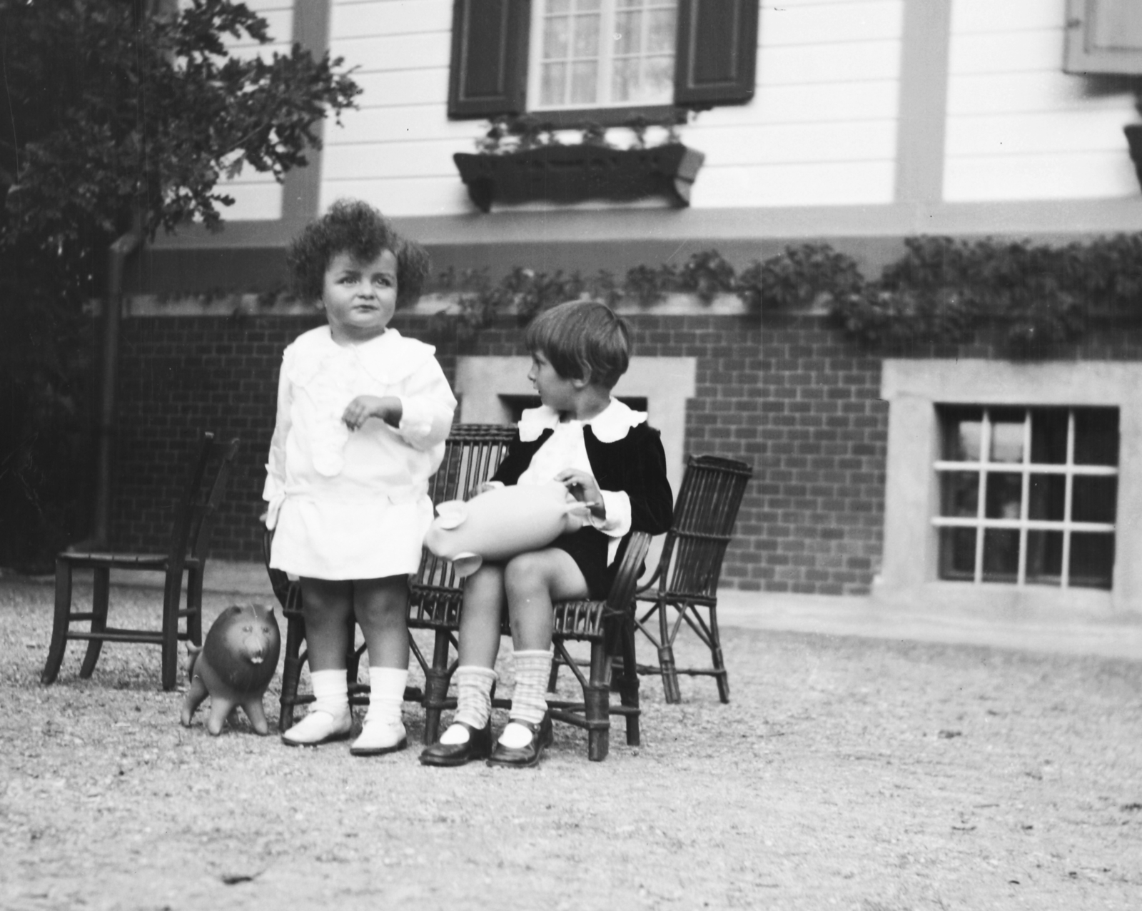 1927, Zichy, girl, kids, toy, toy animal, Fortepan #41745