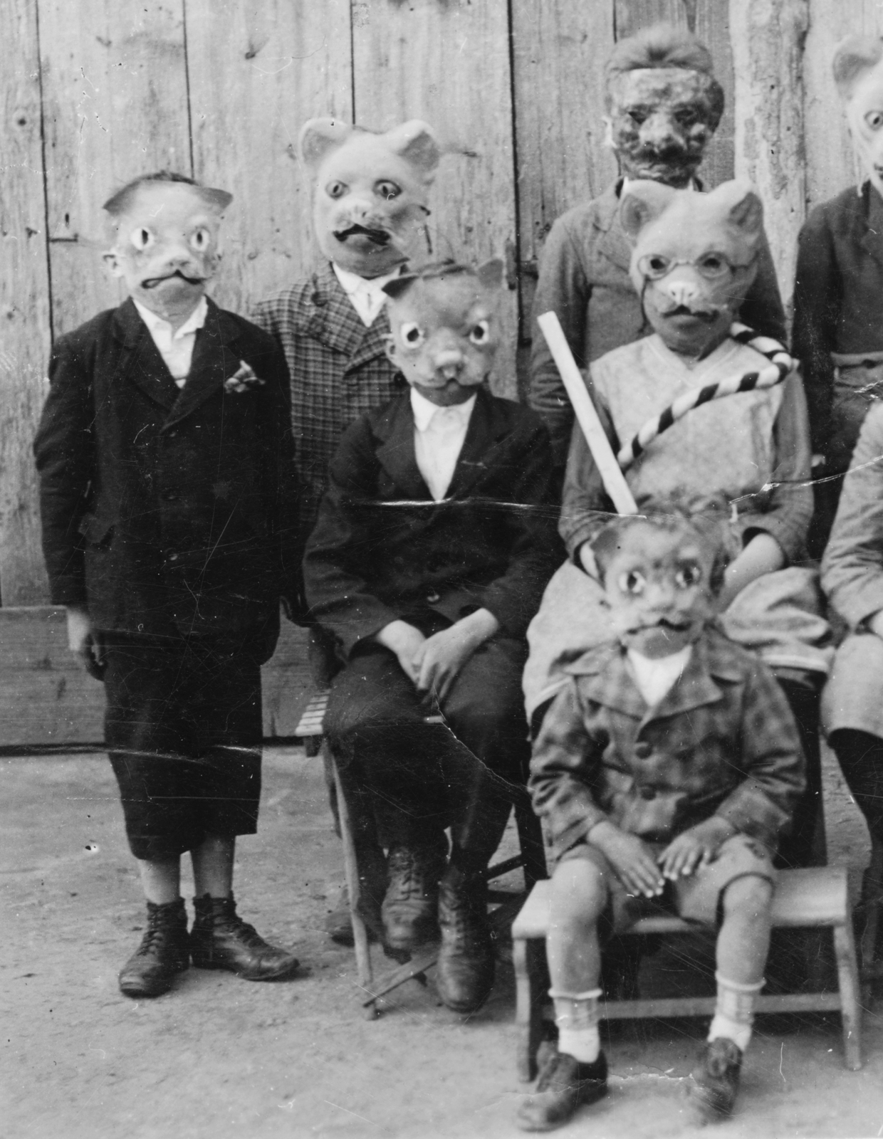 1930, Fortepan, tableau, costume, kids, mask, Fortepan #41768