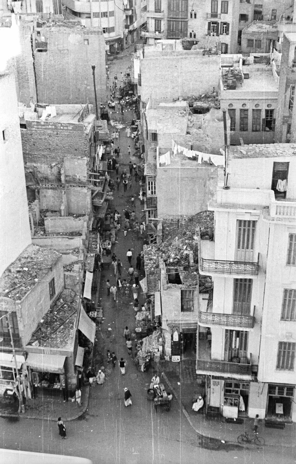 Egypt, Cairo, az El-Gomhoreya út és a Al Dabtya utca kereszteződése., 1961, MZSL/Ofner Károly, bird's eye view, Fortepan #41899