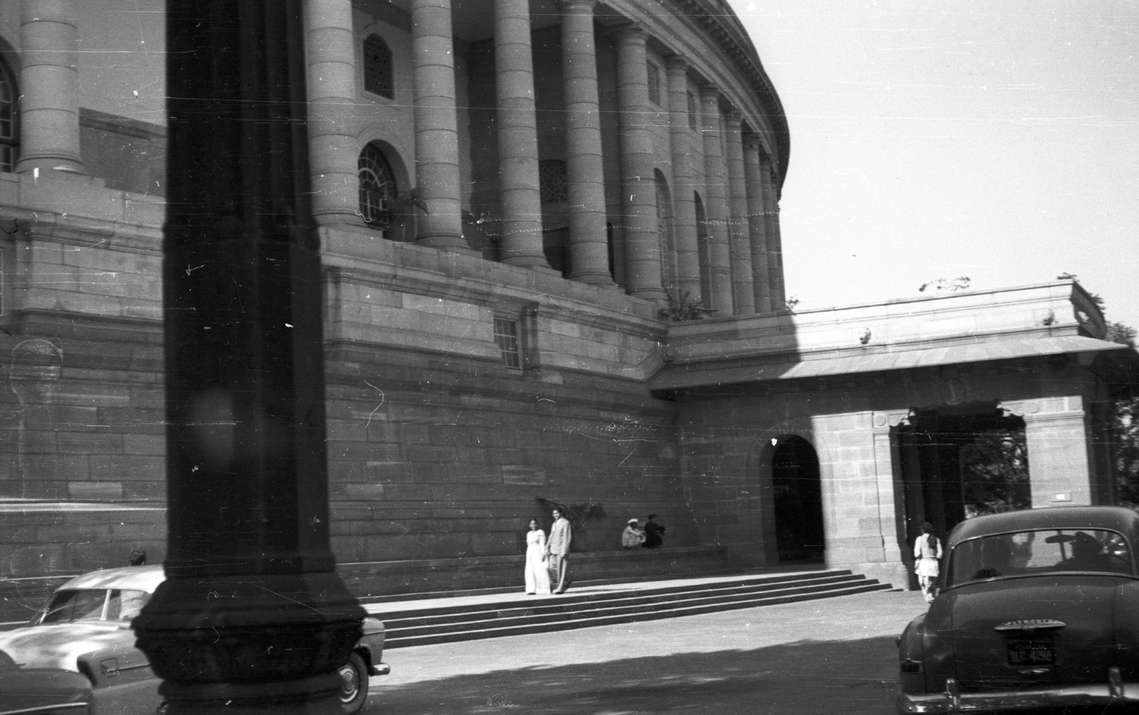 India, Delhi, Parlament., 1963, MZSL/Ofner Károly, parliament, Plymouth-brand, Fortepan #41903