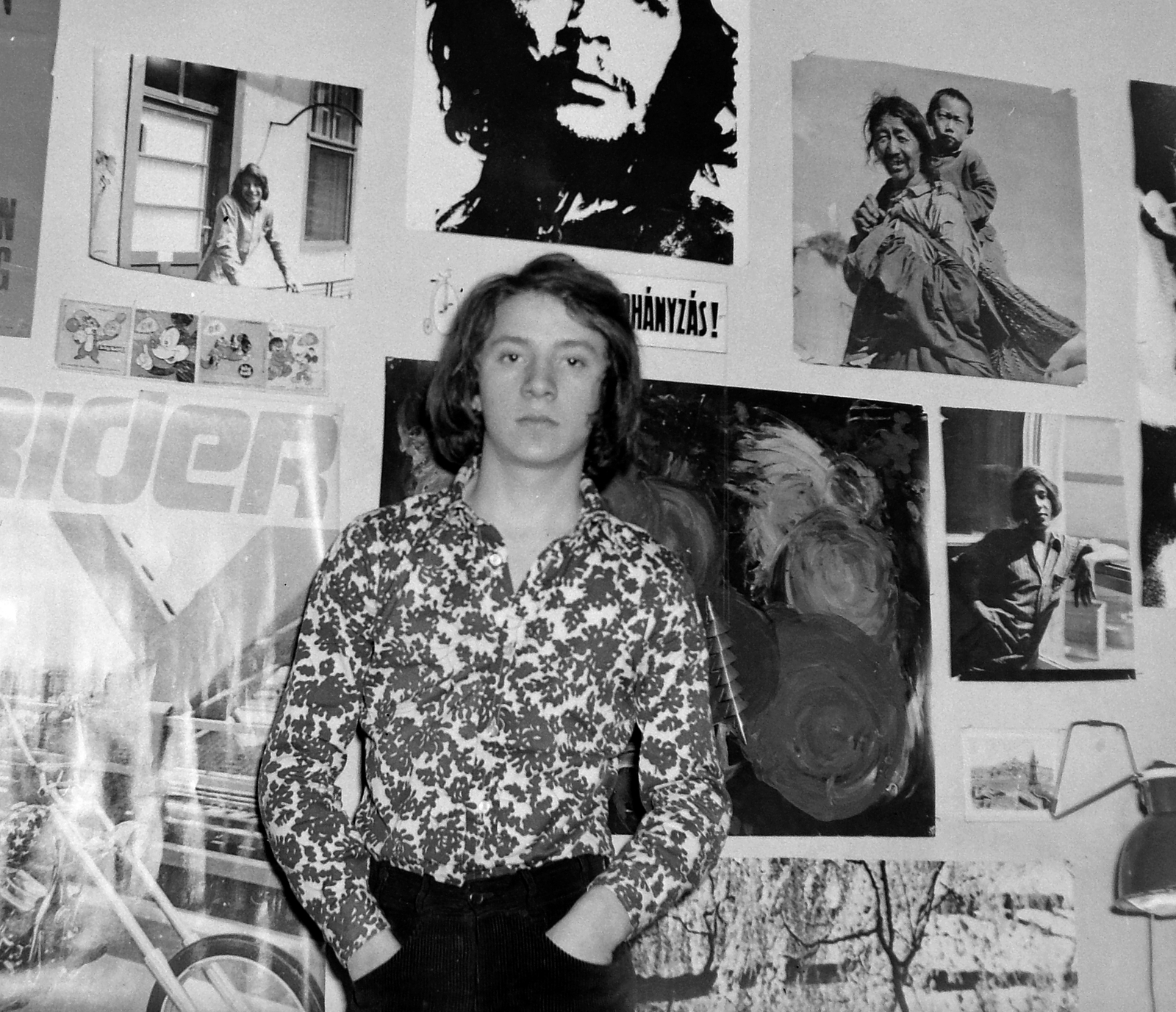 Hungary, 1975, Fortepan, portrait, poster, Che Guevara-portrayal, shirt, picture in picture, Fortepan #4191