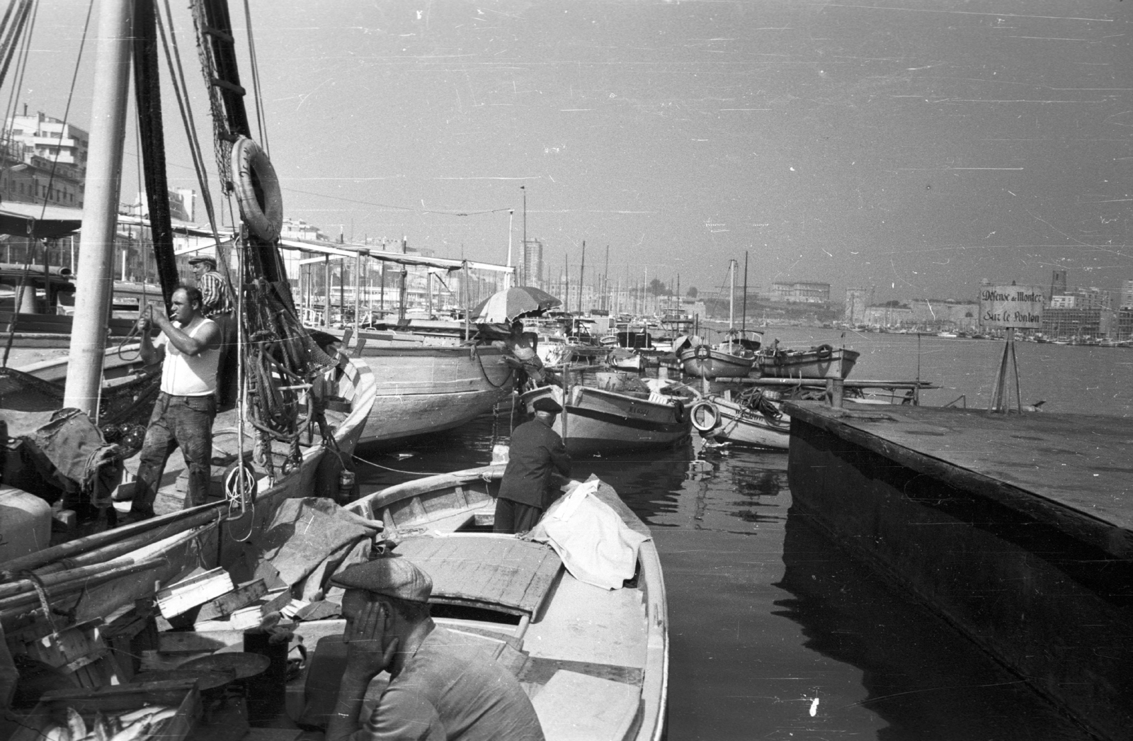 France, Marseille, régi kikötő., 1964, MZSL/Ofner Károly, ship, port, Fortepan #42009