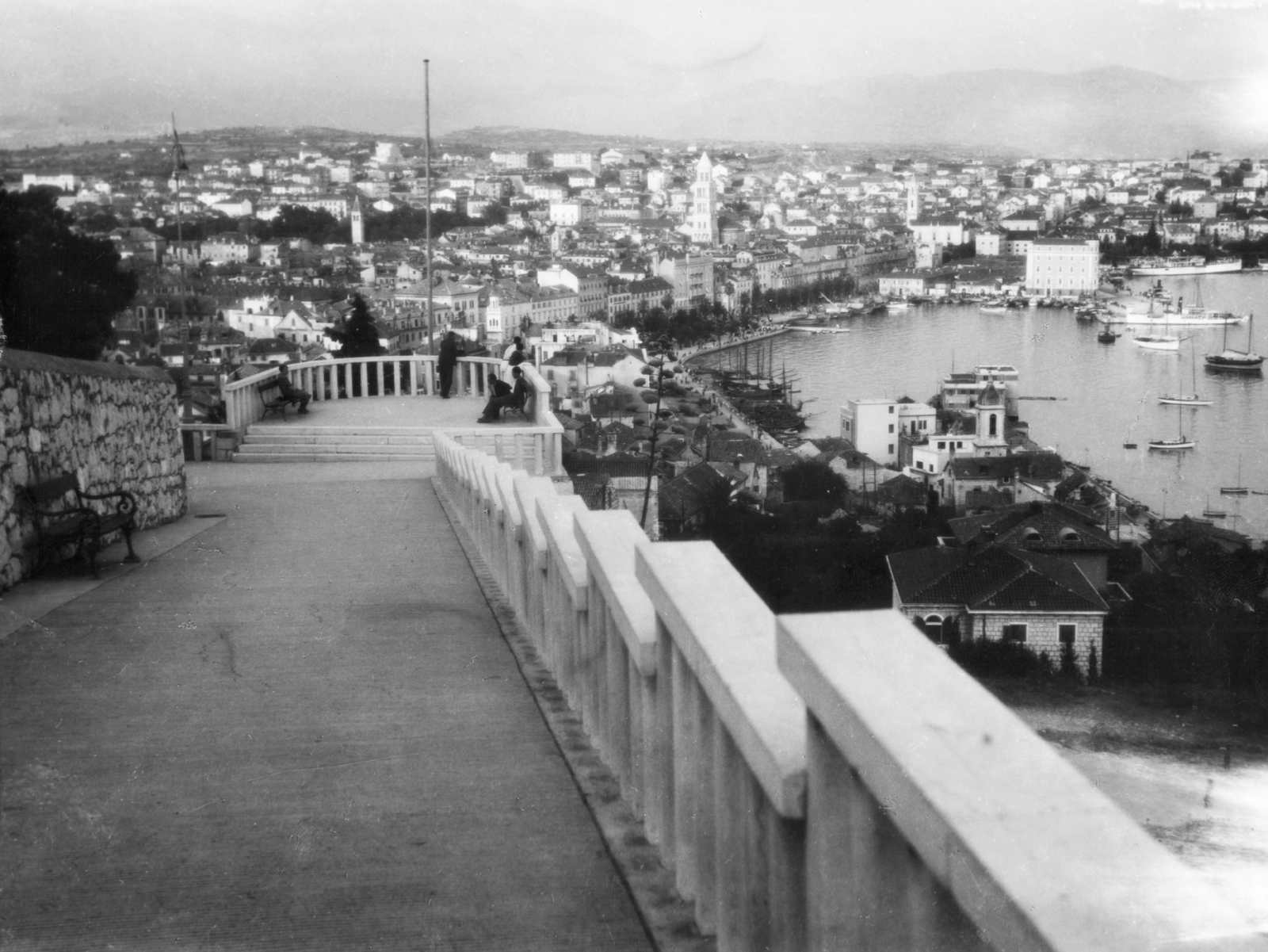 Croatia,Adriatic Sea, Split, látkép., 1937, MZSL/Ofner Károly, ship, picture, port, Fortepan #42243