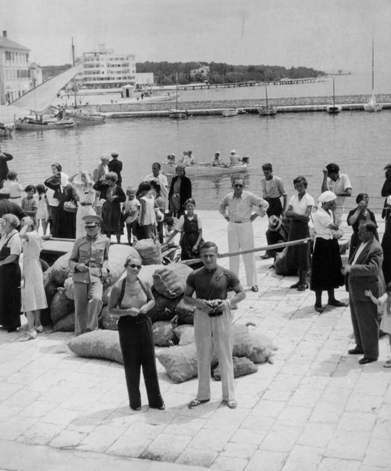 Croatia, Biograd, kikötő., 1937, MZSL/Ofner Károly, Yugoslavia, Fortepan #42254