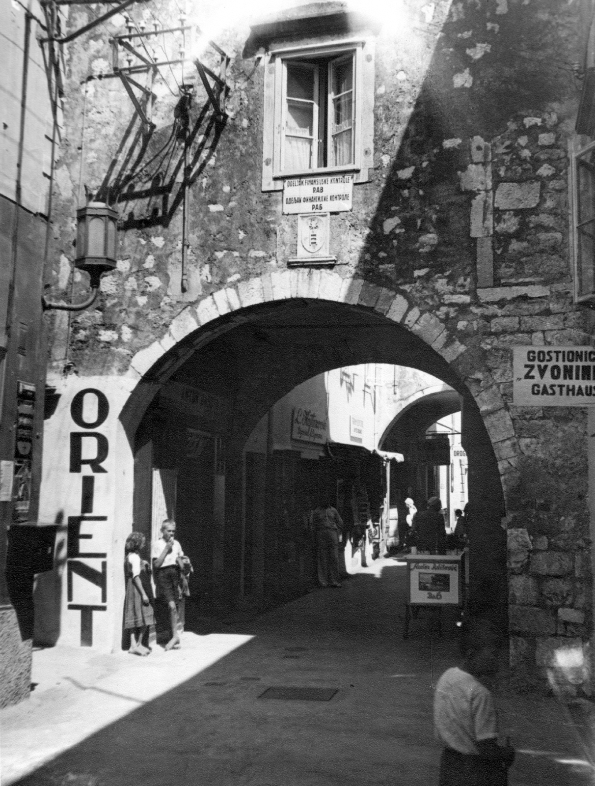 Croatia,Adriatic Sea,Otok Rab, Rab, Sredjna ulica., 1937, MZSL/Ofner Károly, Yugoslavia, hotel, Fortepan #42257