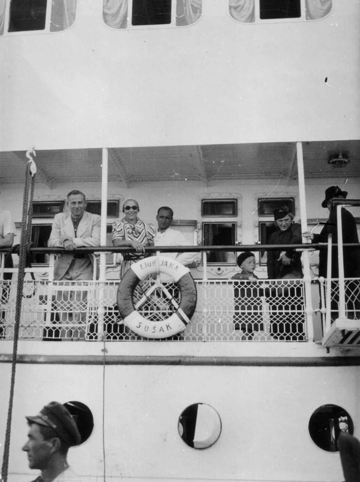 1937, MZSL/Ofner Károly, Yugoslavia, ship, lifebelt, Ljubljana-ship, Fortepan #42263