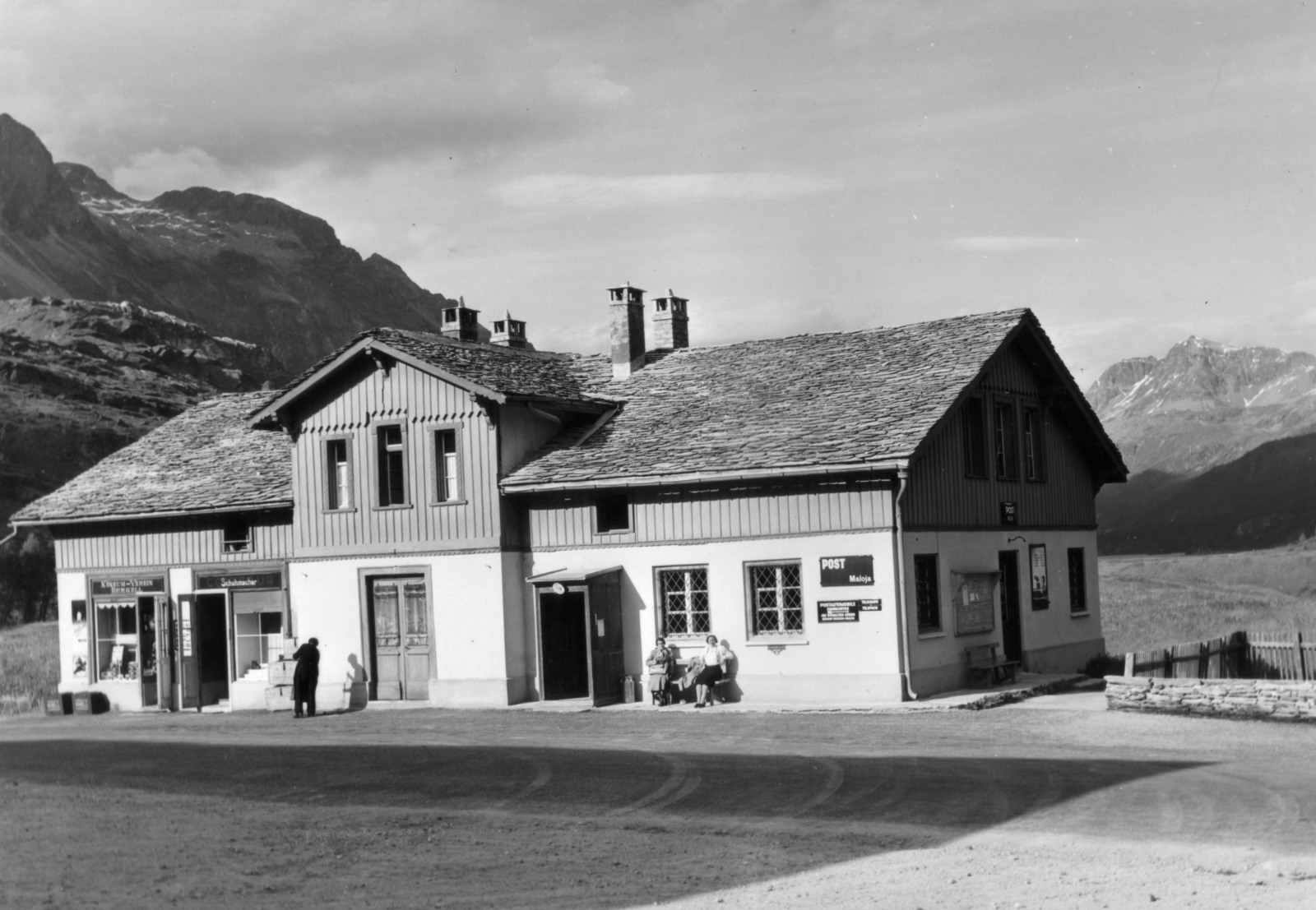 Svájc, Maloja hágó., 1938, MZSL/Ofner Károly, üzletportál, épület, Fortepan #42269