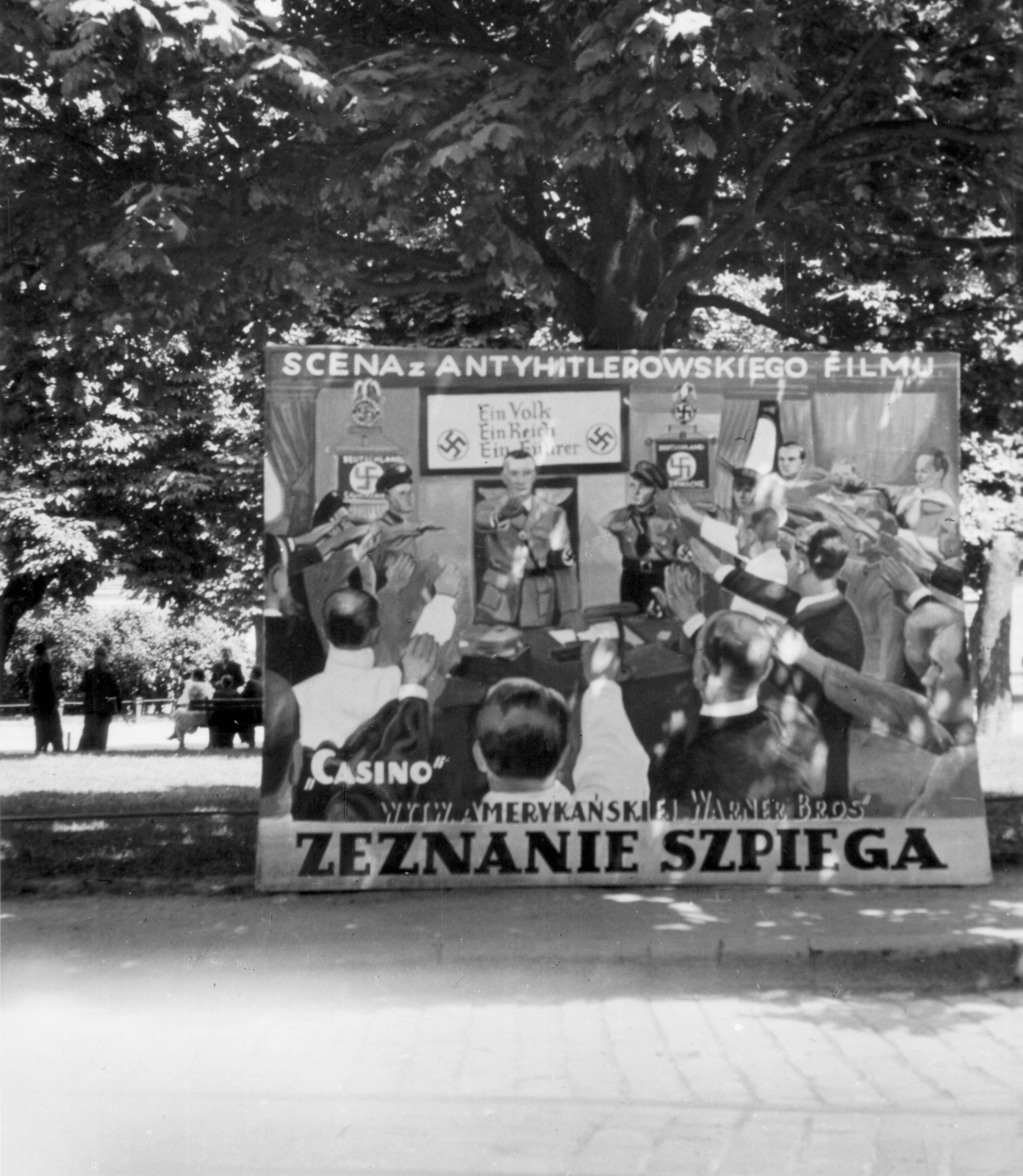 1939, MZSL/Ofner Károly, poster, swastica, posture, Fortepan #42285