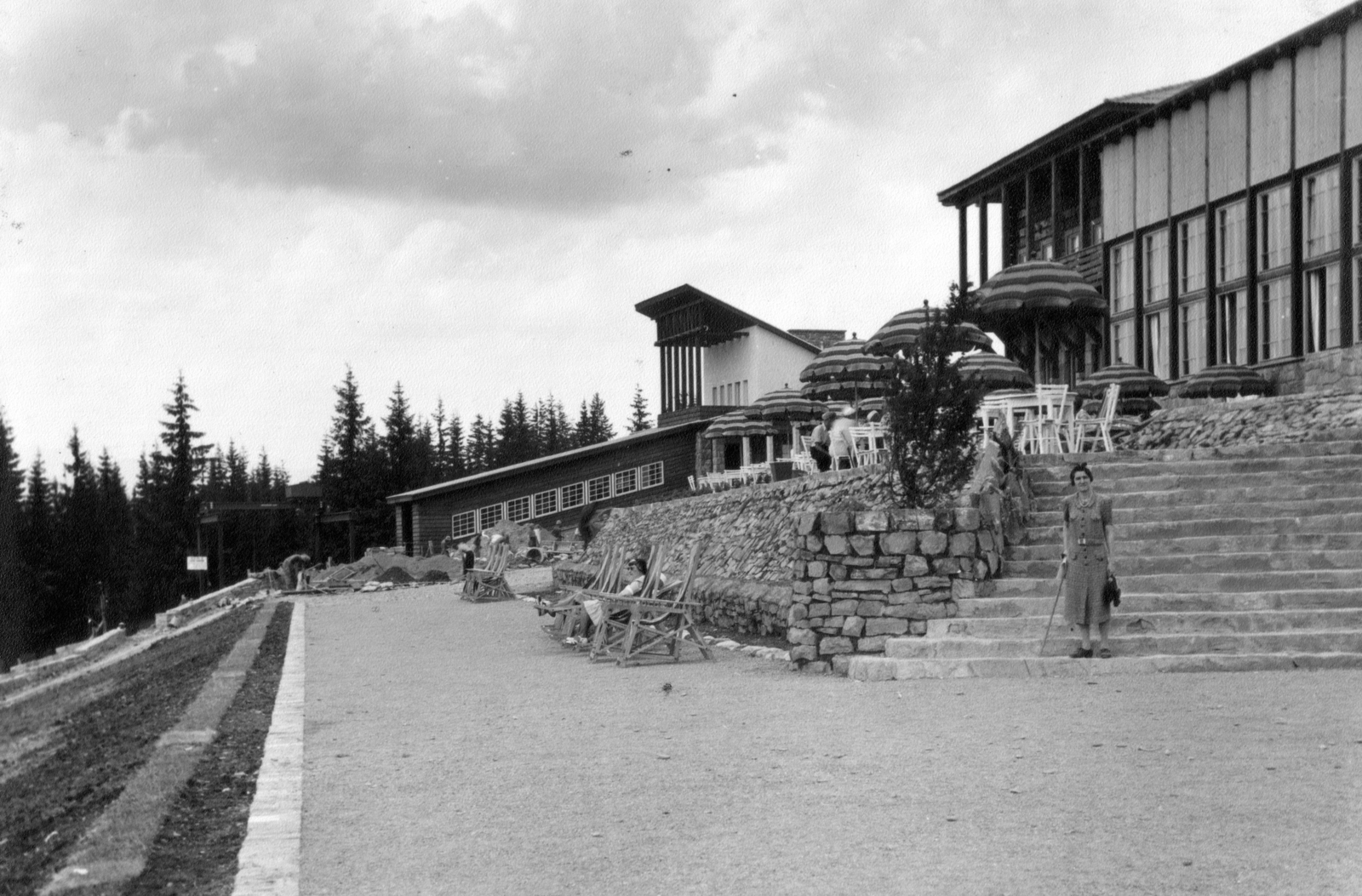 Poland,Tatry Wysokie, Zakopane, szemben a Gubalowka sikló felső állomása., 1939, MZSL/Ofner Károly, Tatra Mountains, Fortepan #42295
