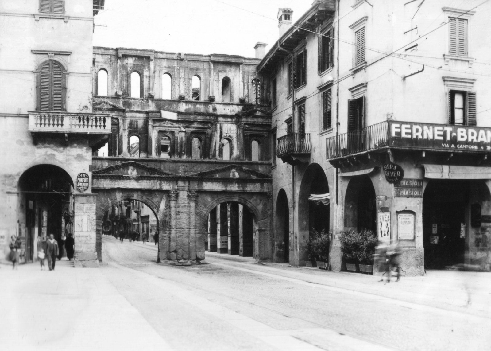 Italy, Verona, Porta dei Borsari., 1930, MZSL/Ofner Károly, gate, Fortepan #42350