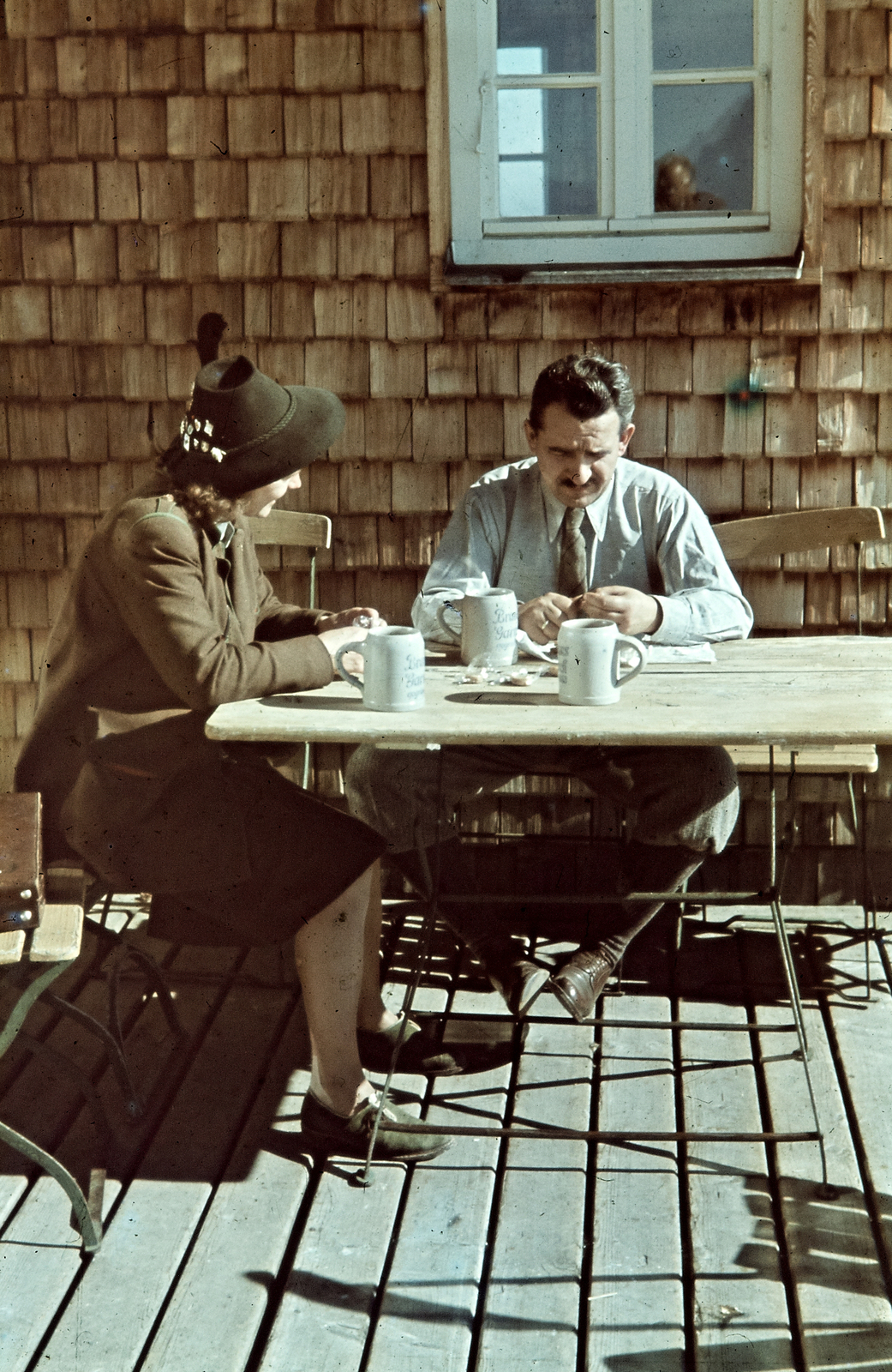 1942, Konok Tamás id, colorful, meal, shingle, Fortepan #42510