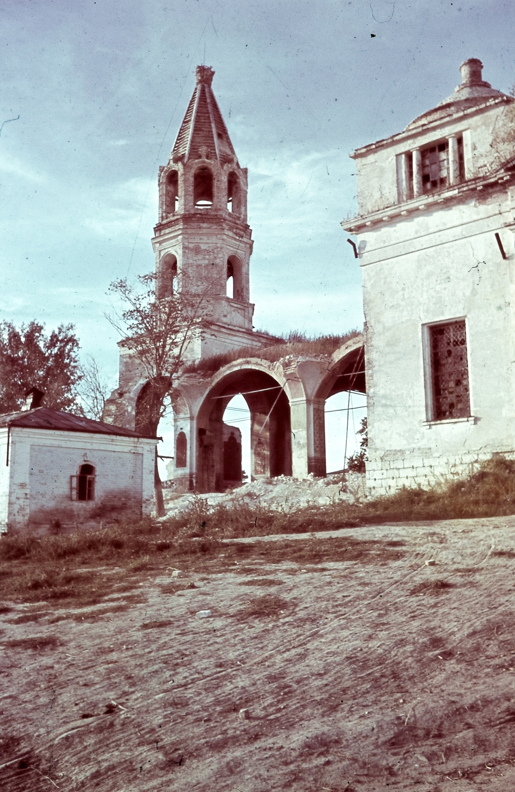 Russia, Biryuch, (Bugyonnij), Pokrovszakaja templom., 1942, Konok Tamás id, Soviet Union, eastern front, colorful, second World War, Fortepan #42556