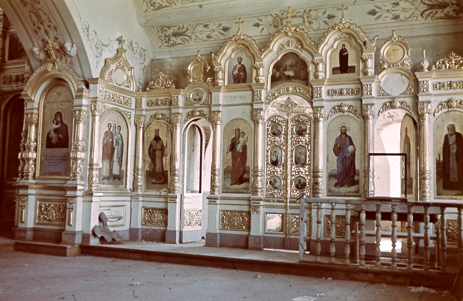 Templom:, 1942, Konok Tamás id, religion, church, colorful, church interior, Greek Orthodox Church, Eastern Orthodox Church, Fortepan #42570