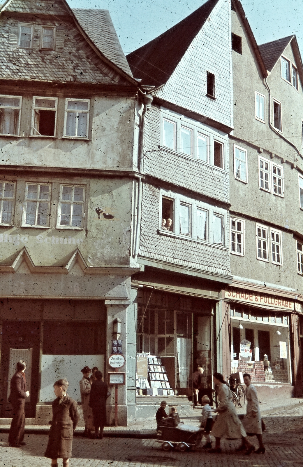 Németország, Wetzlar, Eisenmarkt., 1942, Konok Tamás id, színes, cégtábla, Fortepan #42640