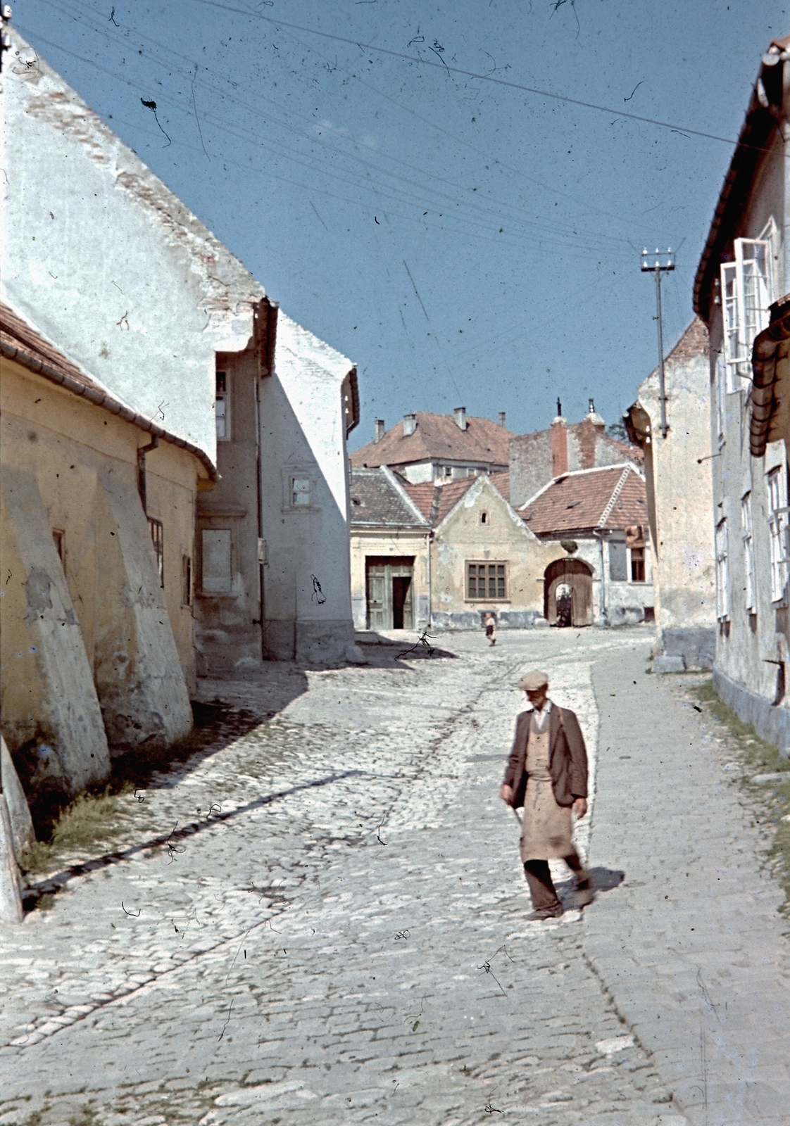 Hungary, Sopron, Rózsa utca., 1943, Konok Tamás id, colorful, Fortepan #42693