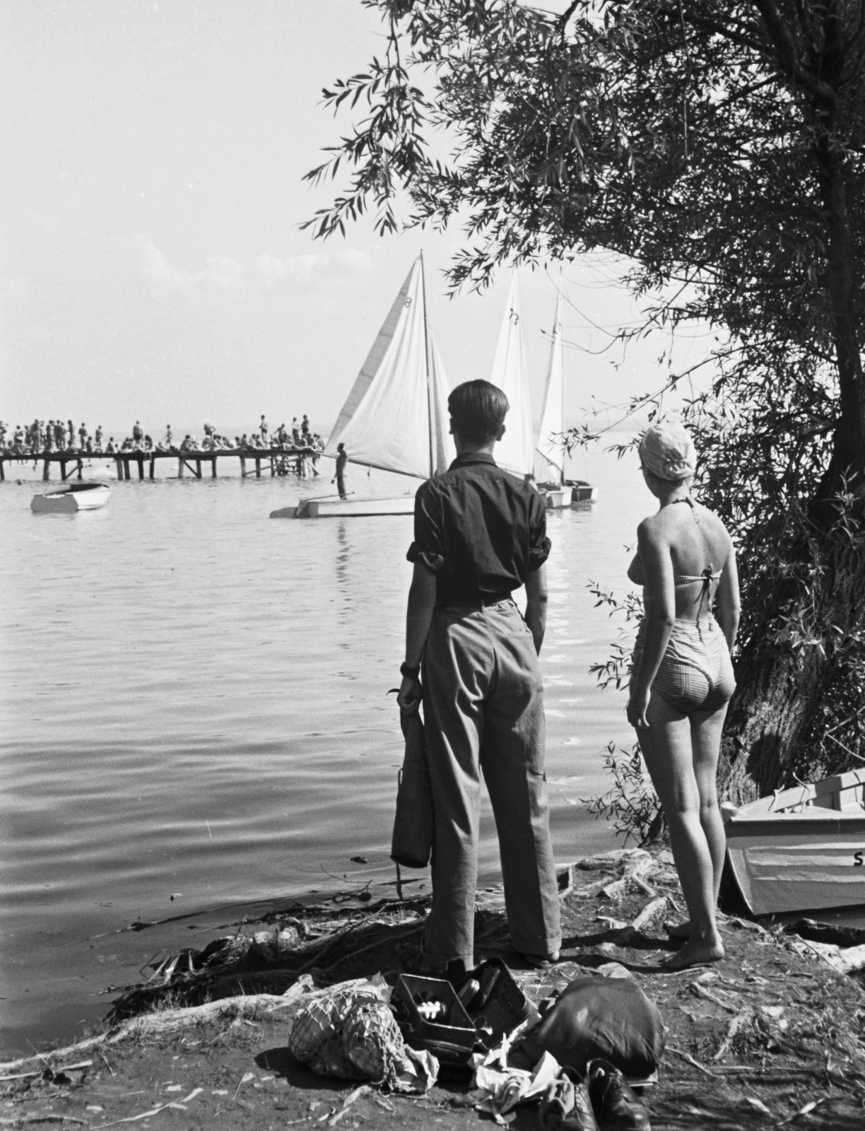 1960, Konok Tamás id, sailboat, Fortepan #42867