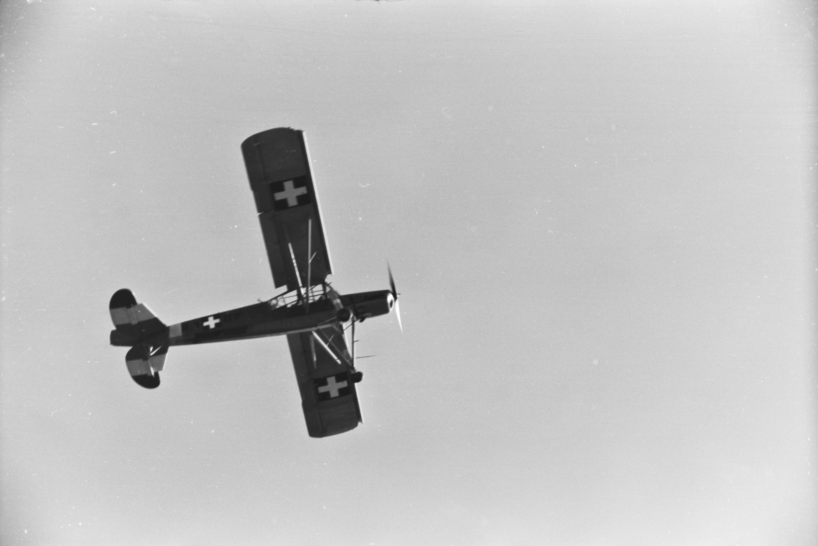 A magyar légierő Fieseler Fi-156C futárrepülőgépe., 1942, Konok Tamás id, eastern front, German brand, airplane, Royal Hungarian Air Force, second World War, Fieseler-brand, Fortepan #43156