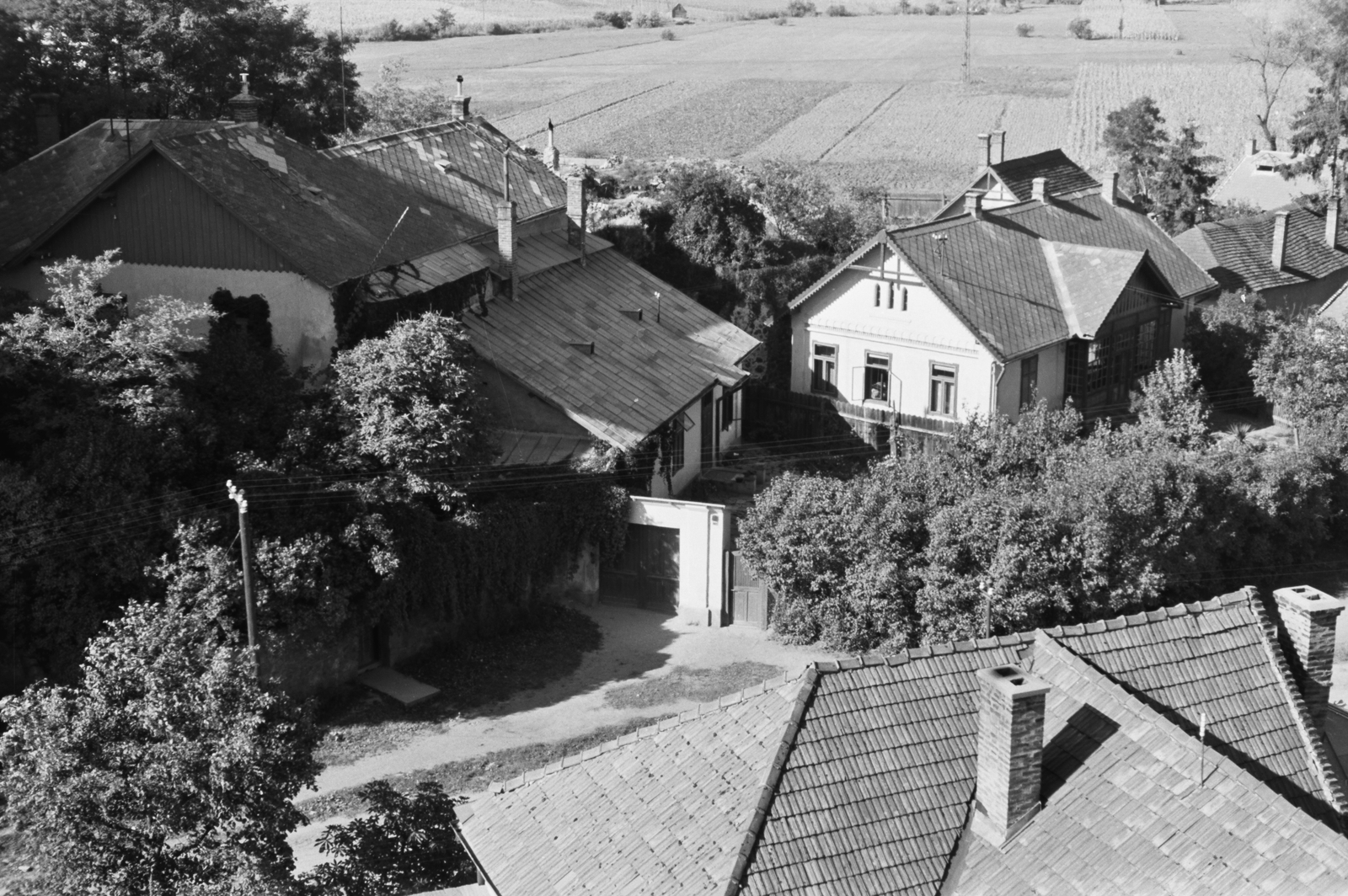Slovakia, Levice, kilátás a Kálvária-dombról., 1939, Konok Tamás id, bird's eye view, Fortepan #43232