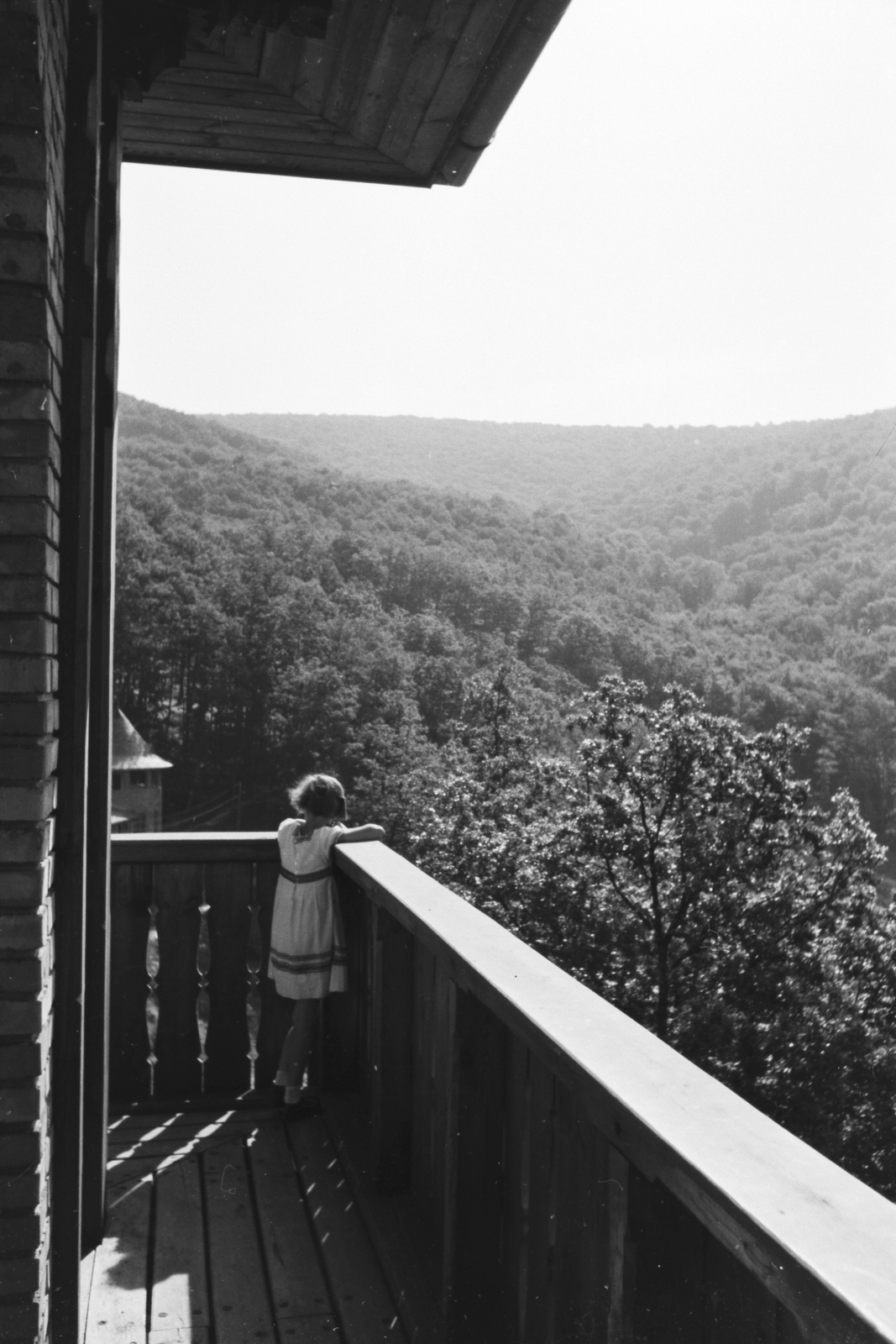Hungary, Mátraháza, kilátás a Honvéd tiszti üdülő tornyából., 1943, Konok Tamás id, landscape, lookout, Fortepan #43267