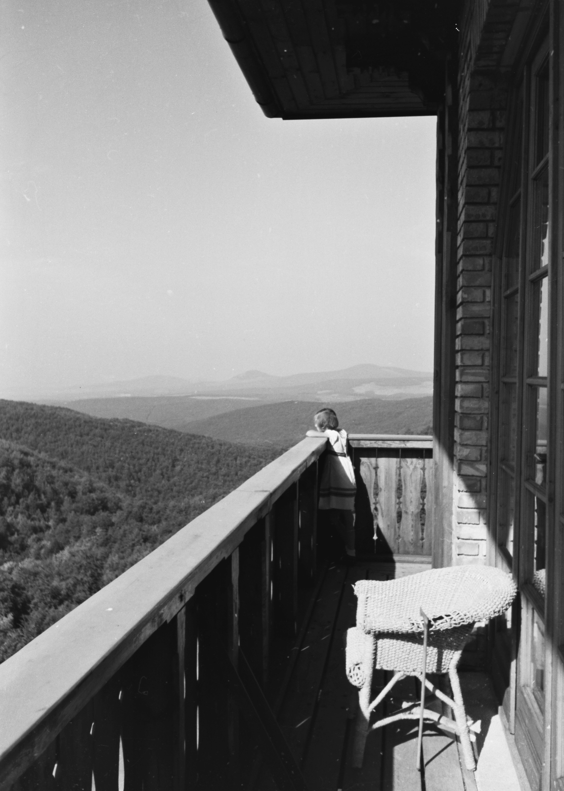 Hungary, Mátraháza, kilátás a Honvéd tiszti üdülő tornyából., 1943, Konok Tamás id, landscape, lookout, Fortepan #43273