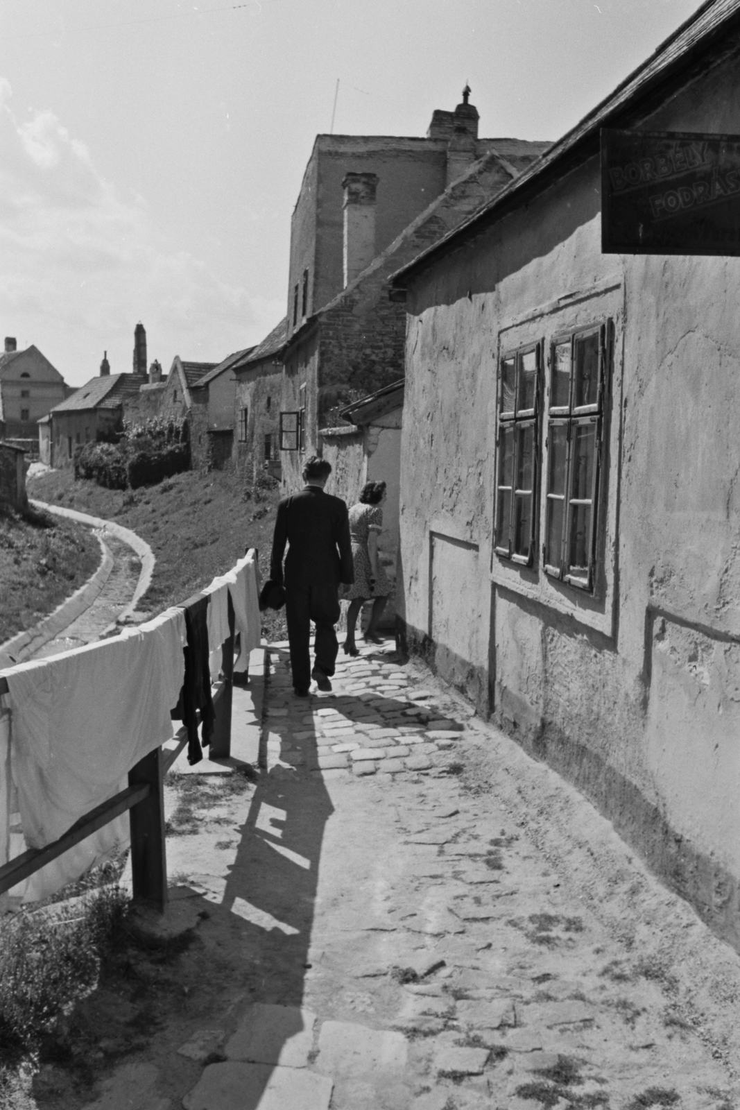 Hungary, Sopron, Ikva patak, átjáró a Rózsa utca felé., 1943, Konok Tamás id, Fortepan #43400