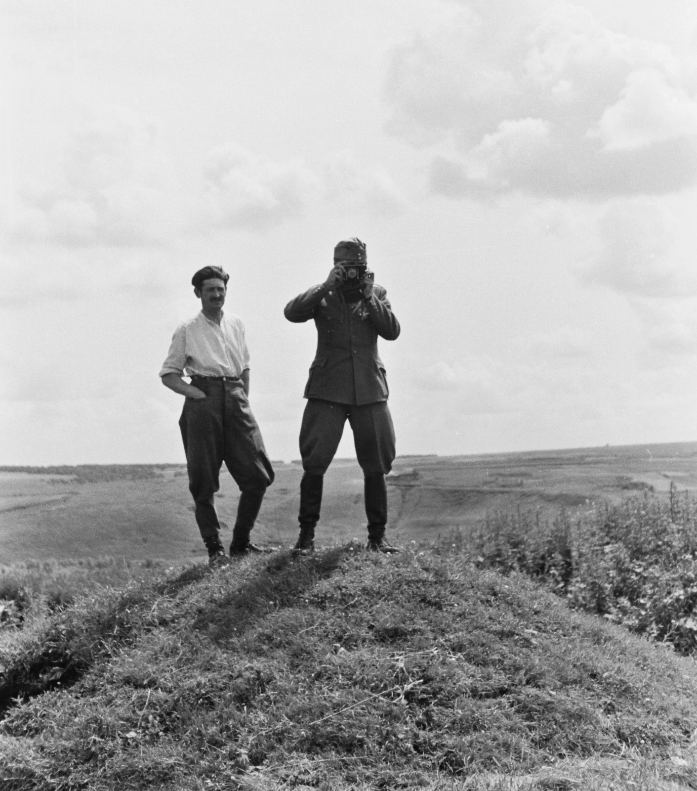 1942, Konok Tamás id, eastern front, second World War, camera, soldier, photography, Fortepan #43475