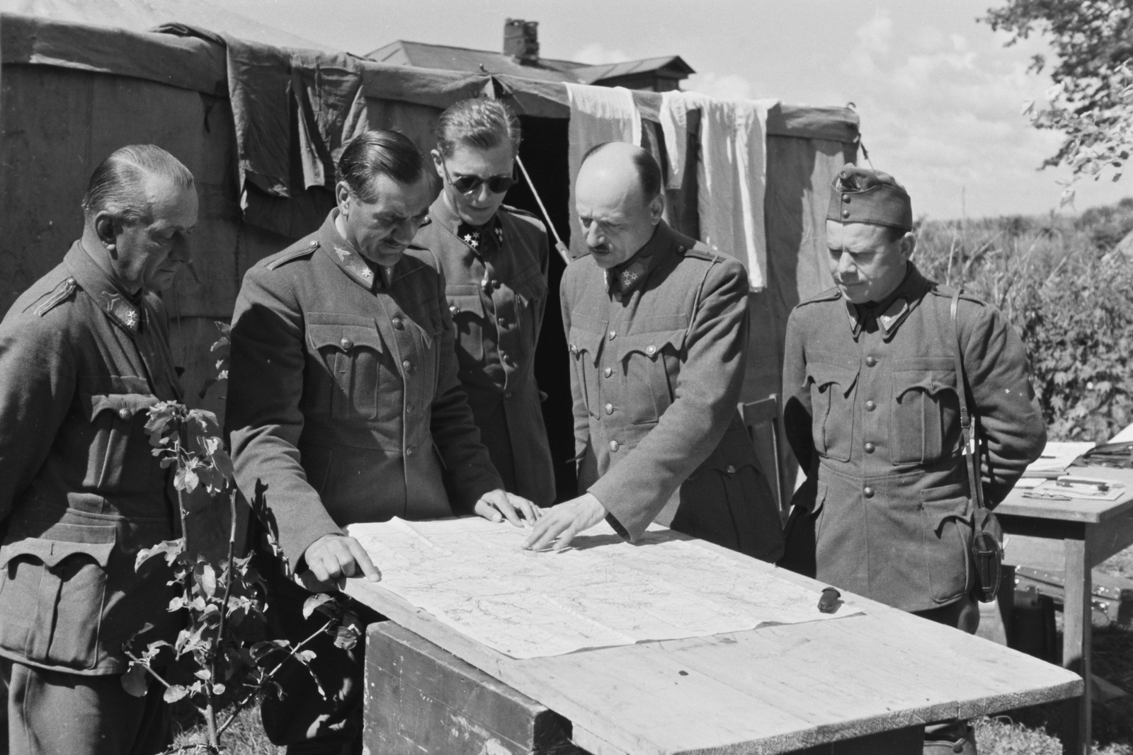 1942, Konok Tamás id, eastern front, second World War, soldier, military strategy, Fortepan #43493